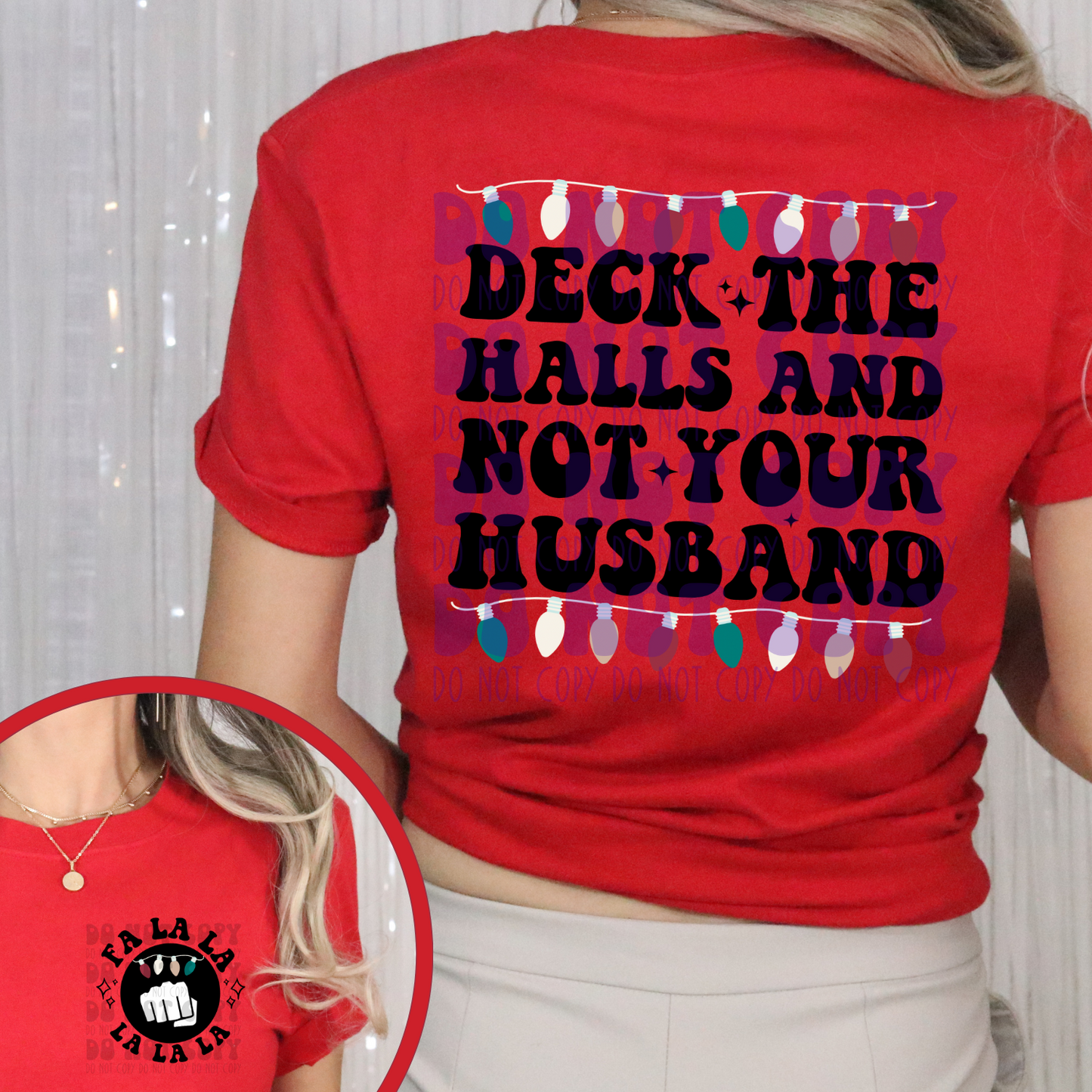 NOT YOUR HUSBAND W/ POCKET - DTF TRANSFER