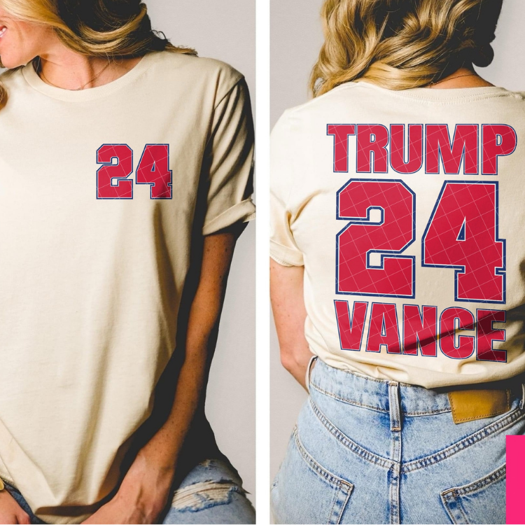 T.V. BLOCK TEXT 24 W/POCKET - DTF TRANSFER