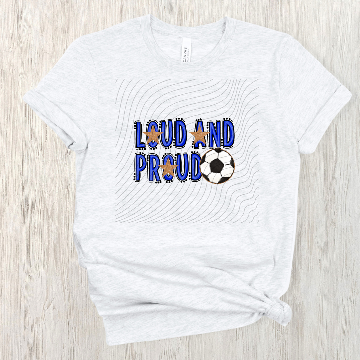 SOCCER LOUD AND PROUD, BLUE - DTF TRANSFER