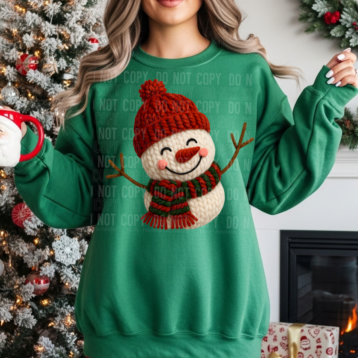 SNOWMAN FAUX YARN - DTF TRANSFER