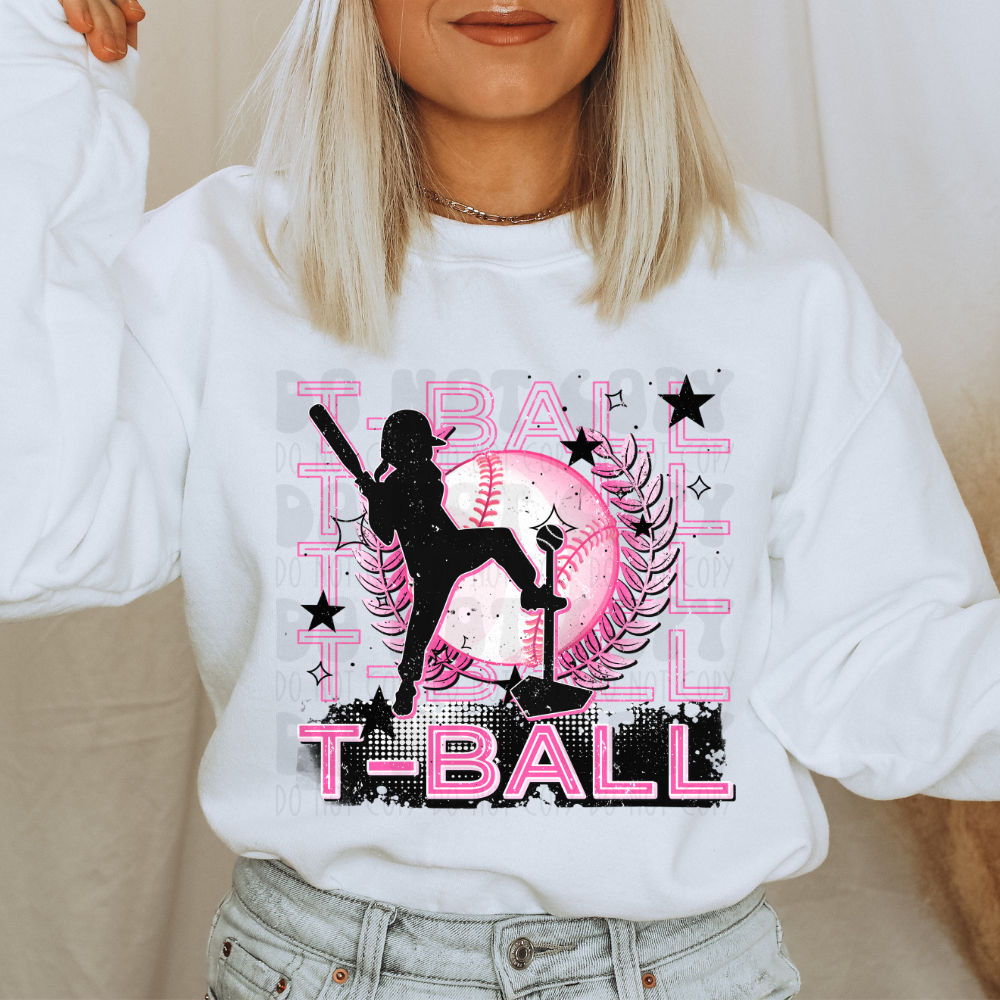 TBALL VINTAGE PINK - DTF TRANSFER