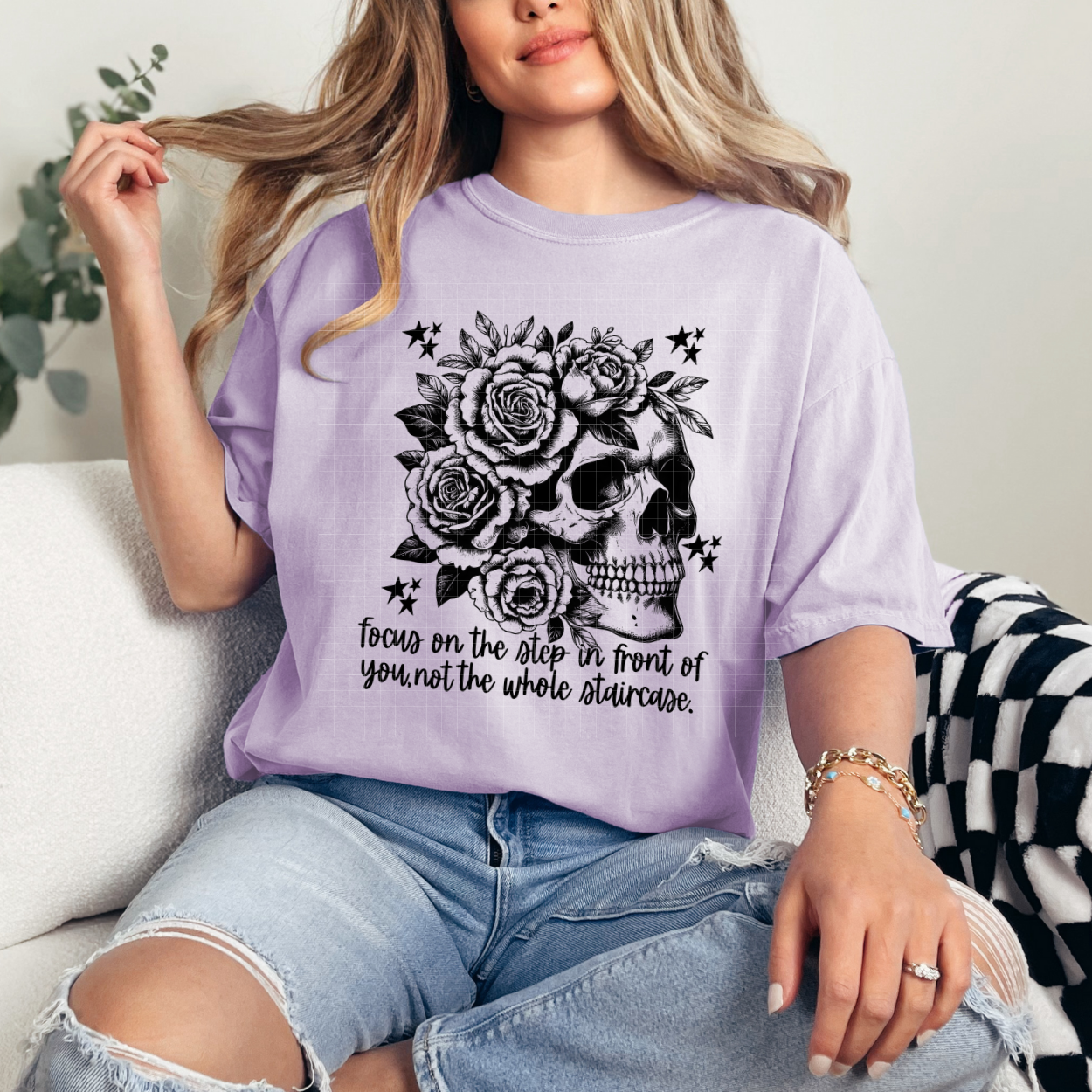 FOCUS ON THE STEP IN FRONT OF YOU - DTF TRANSFER