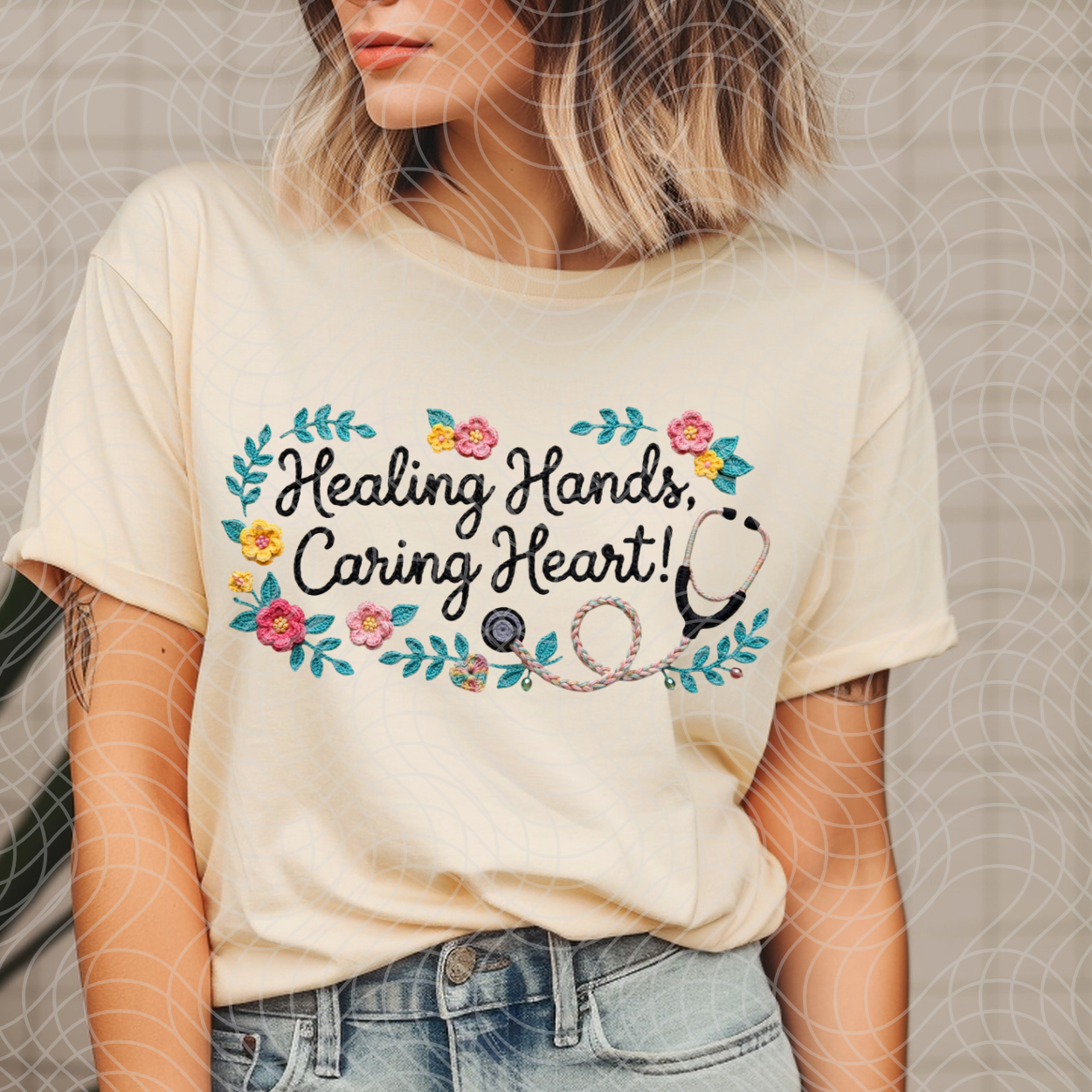 HEALING HANDS, CARING HEART - DTF TRANSFER