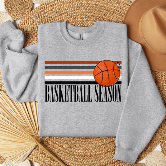 BASKETBALL SEASON RETRO STRIPE - DTF TRANSFER