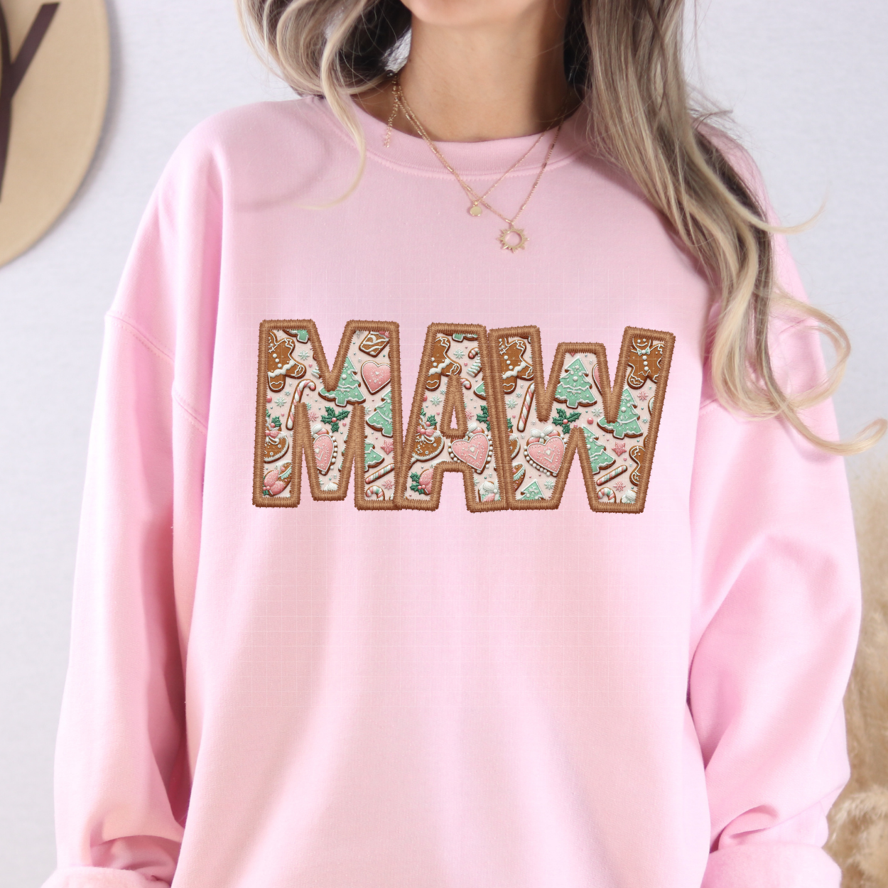 MAW GINGERBREAD FAUX EMBROIDERY - DTF TRANSFER