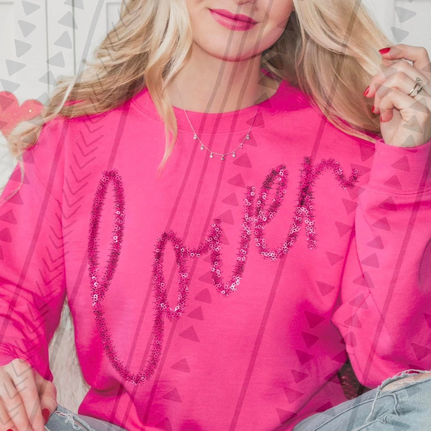 LOVER FAUX TINSEL - DTF TRANSFER