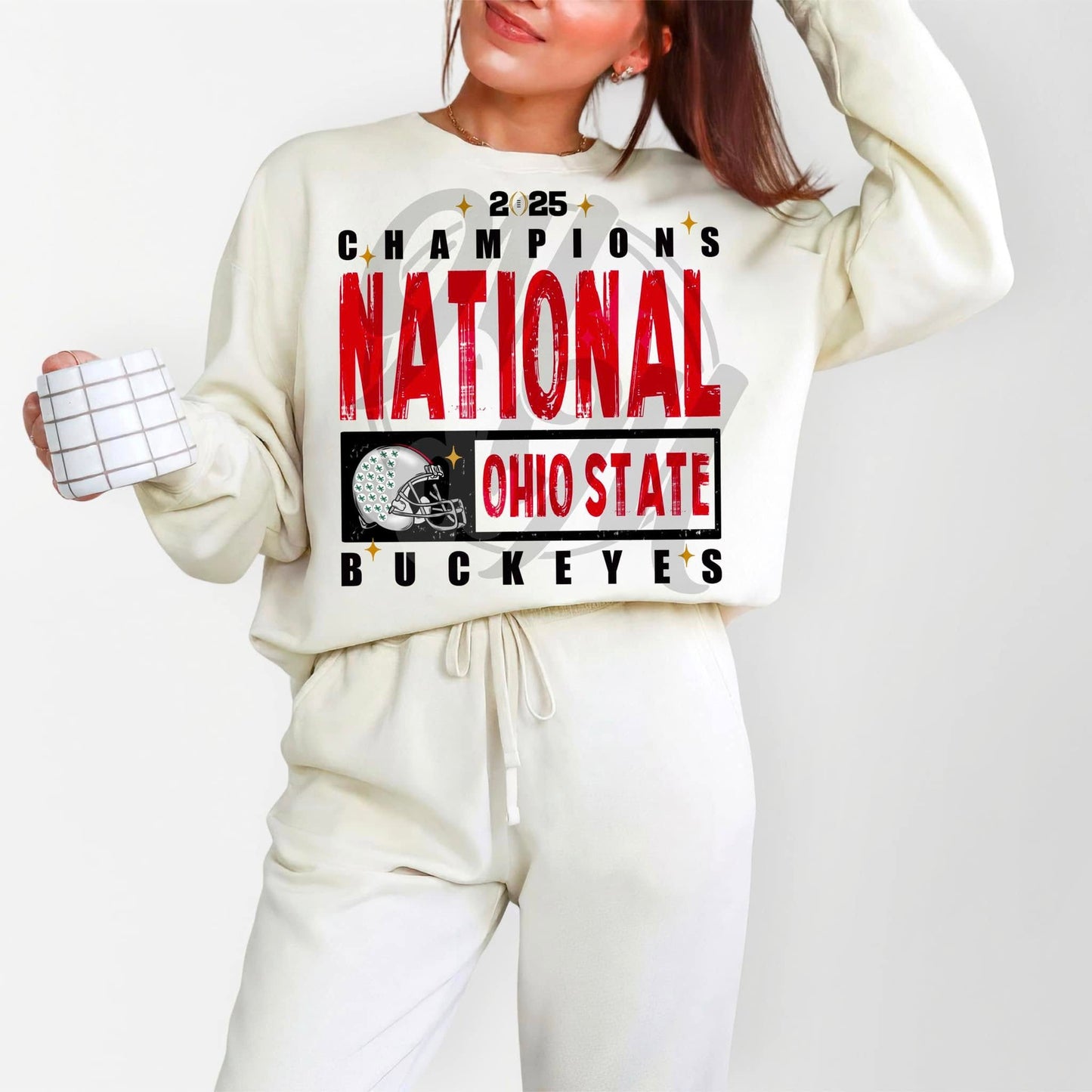 OH CHAMPS 2025 red/blk with stars - DTF TRANSFER