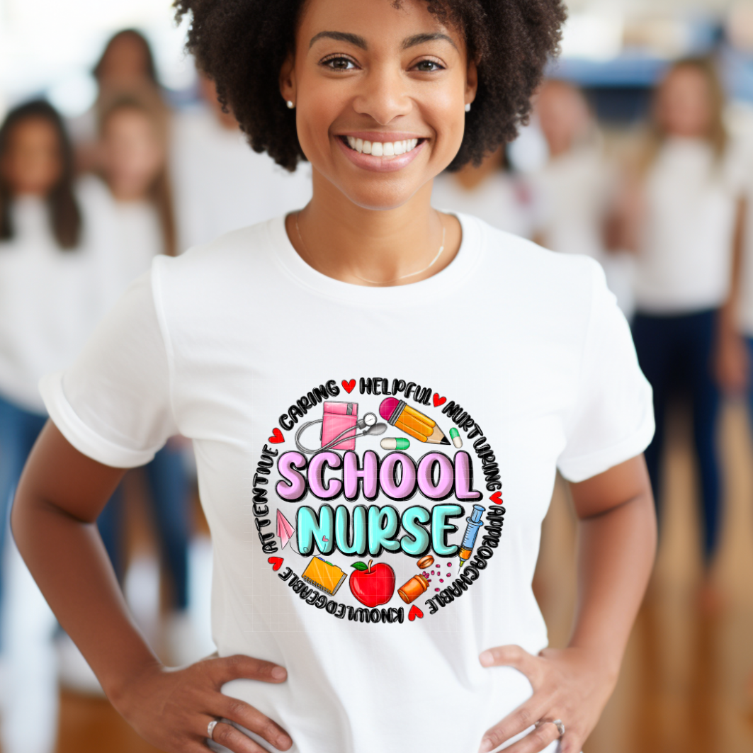 SCHOOL NURSE ROUND - DTF TRANSFER