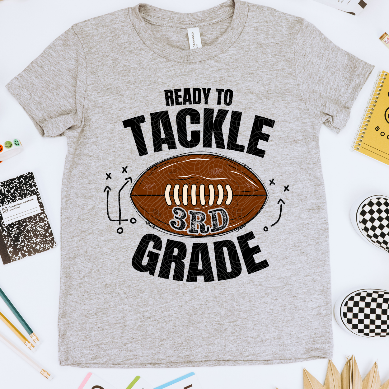 TACKLE THIRD GRADE BLK & COLOR - DTF TRANSFER