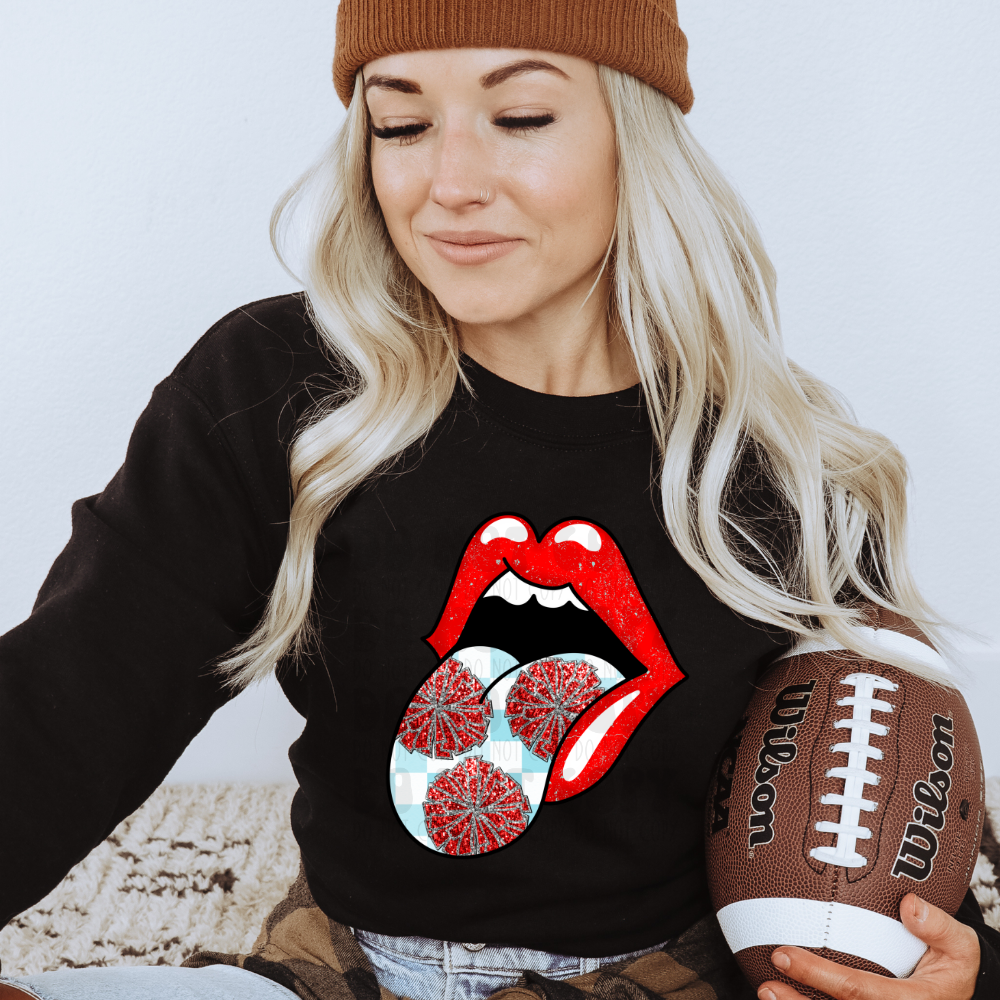 POM POM MOUTH RED - DTF TRANSFER