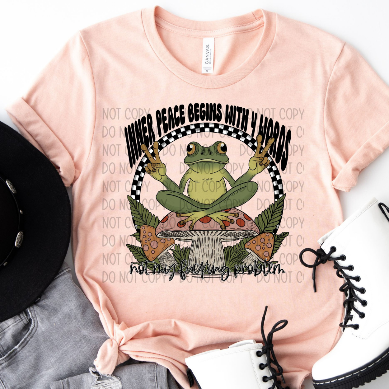 INNER PEACE, FOUR WORDS - DTF TRANSFER