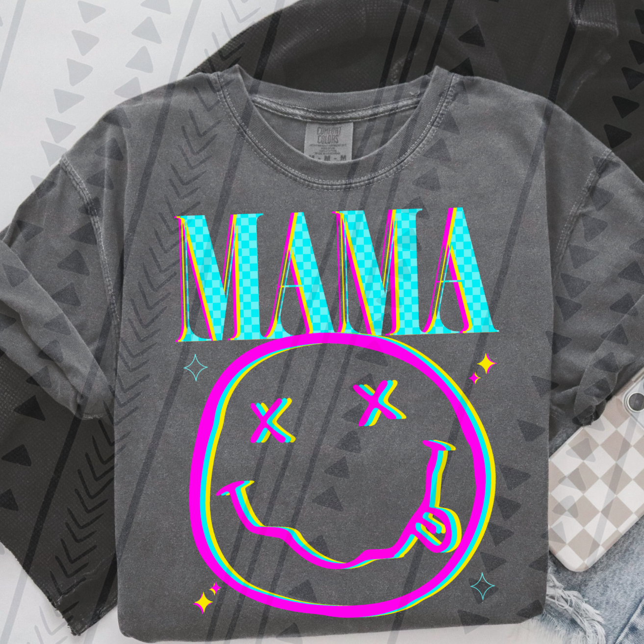 MAMA SMILEY - DTF TRANSFER