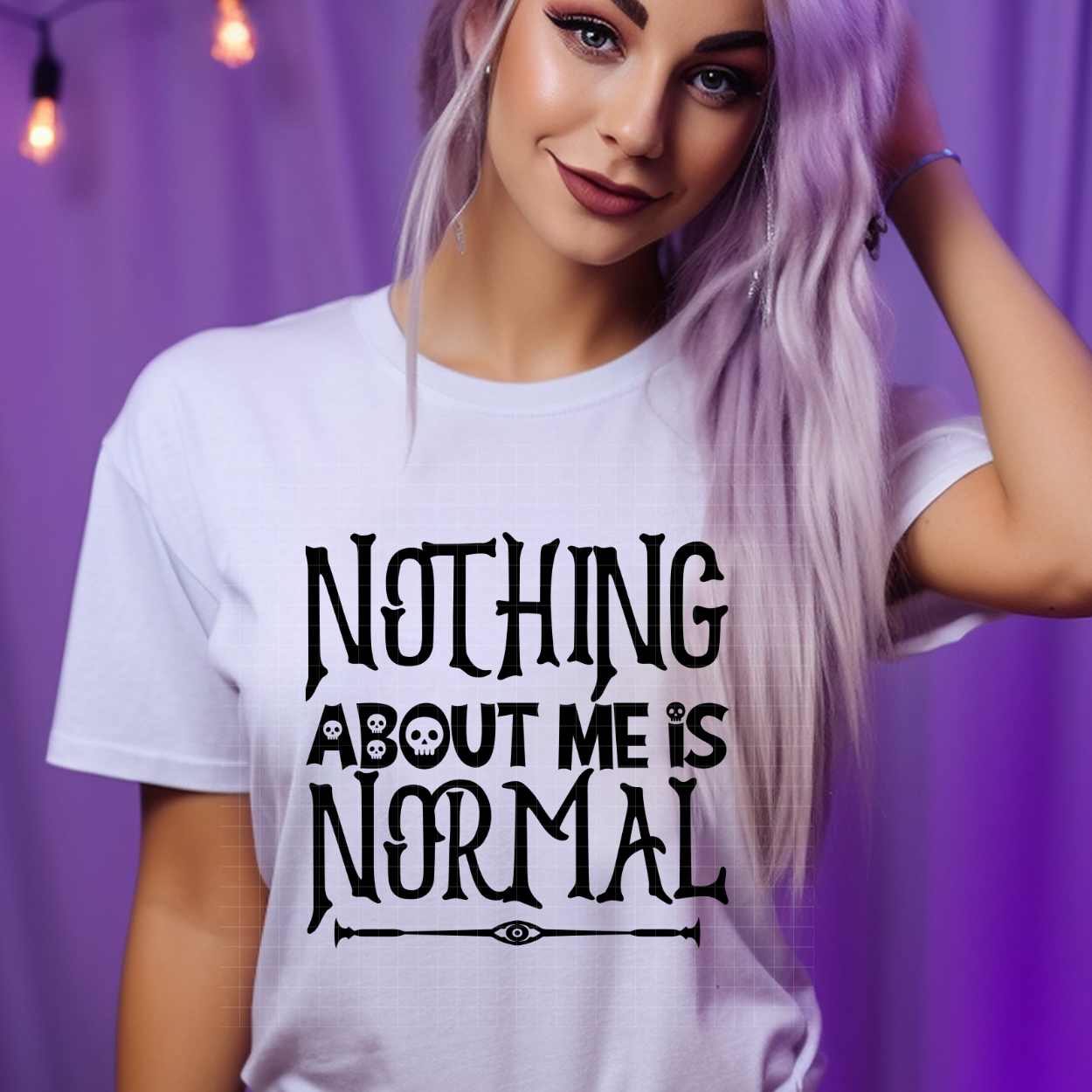 NOTHING ABOUT ME IS NORMAL BLK - DTF TRANSFER
