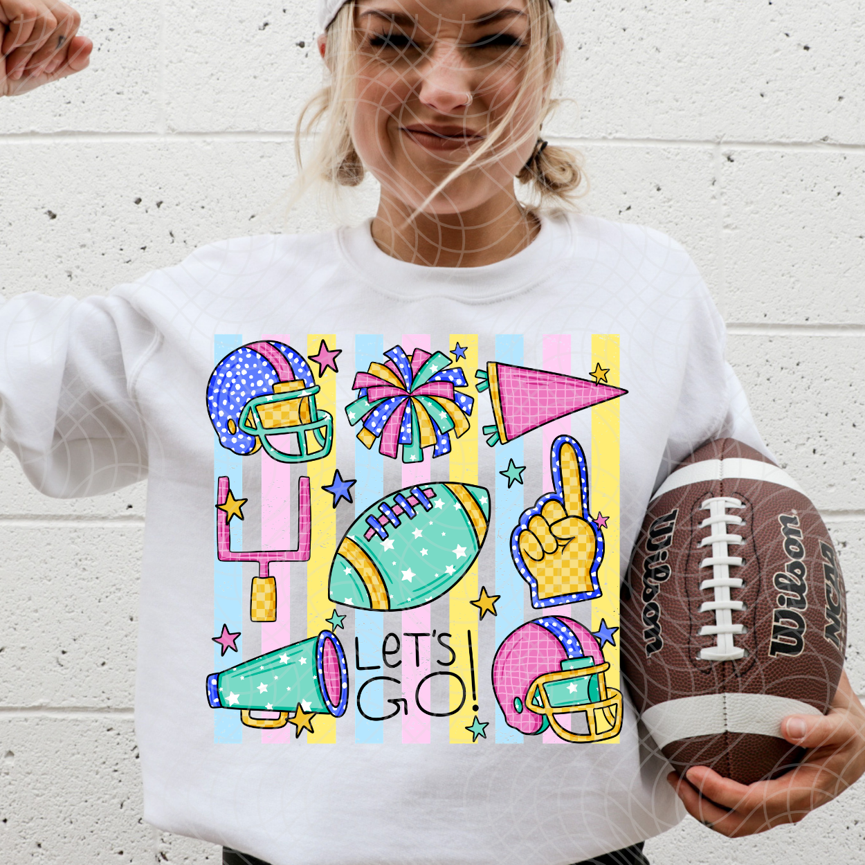 FOOTBALL ELEMENTS STRIPES & STARS - DTF TRANSFER