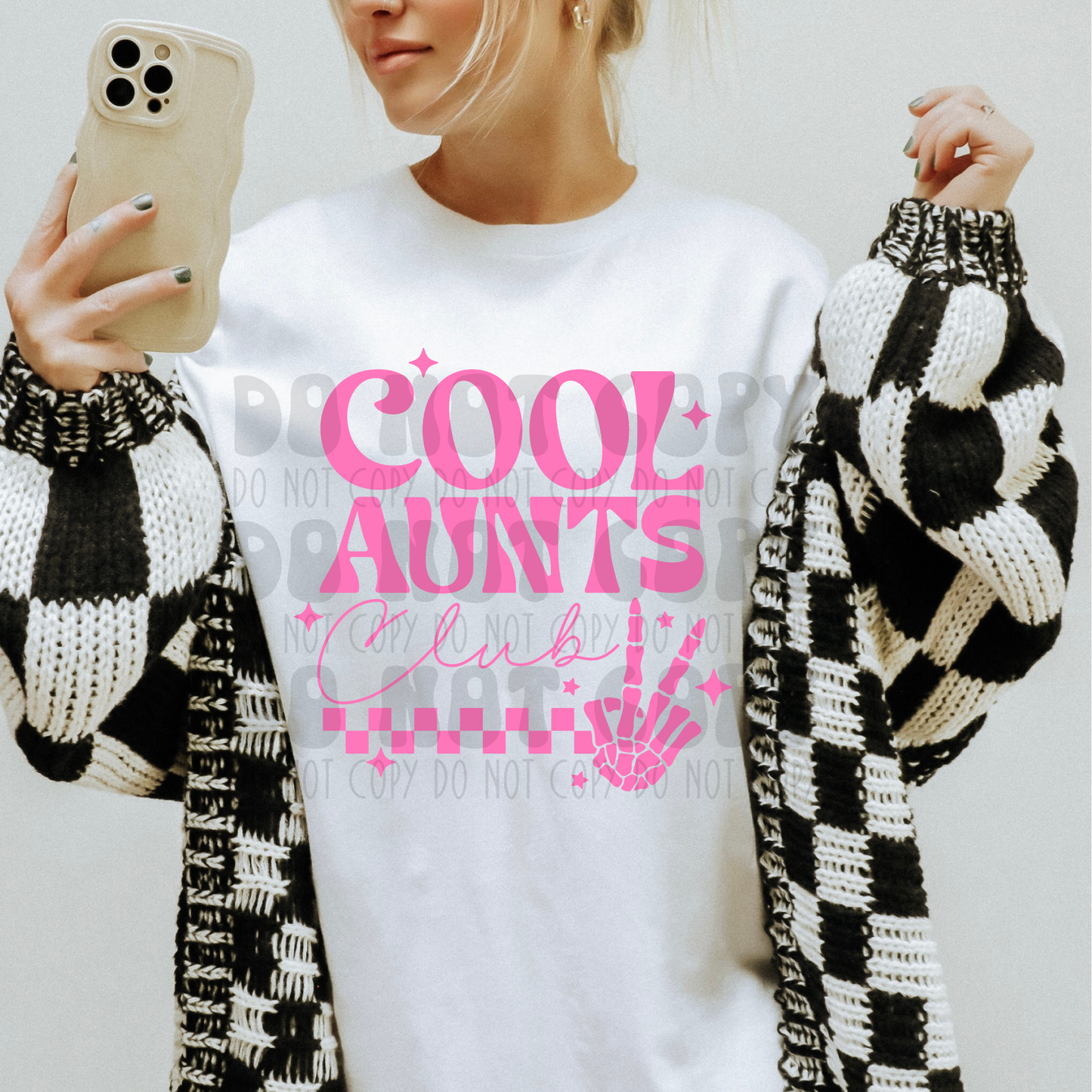 COOL AUNTS CLUB - PINK - DTF TRANSFER