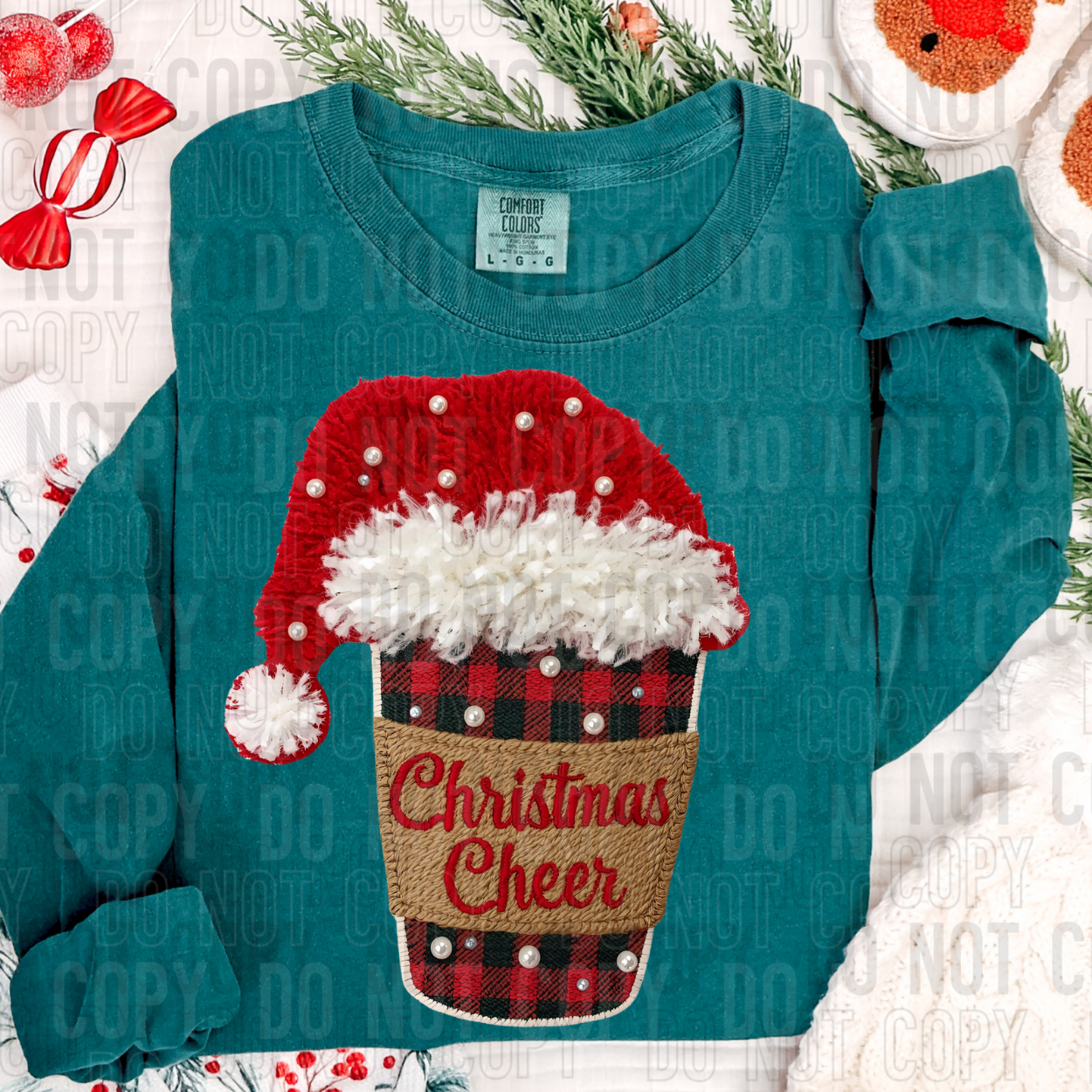 FAUX YARN, CHRISTMAS CHEER CUP - DTF TRANSFER