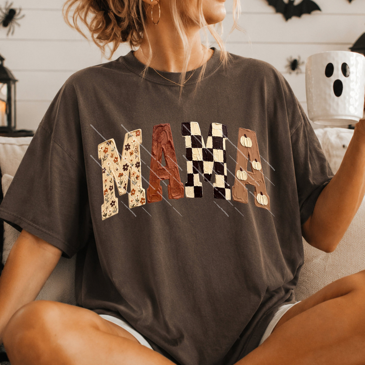 MAMA FALL PATTERNS - DTF TRANSFER