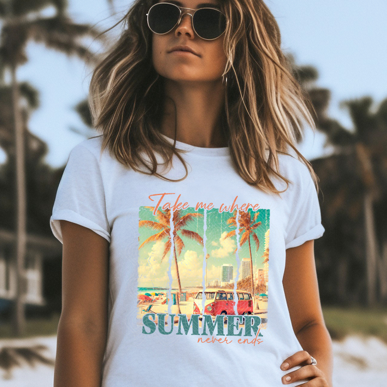 SUMMER NEVER ENDS - DTF TRANSFER