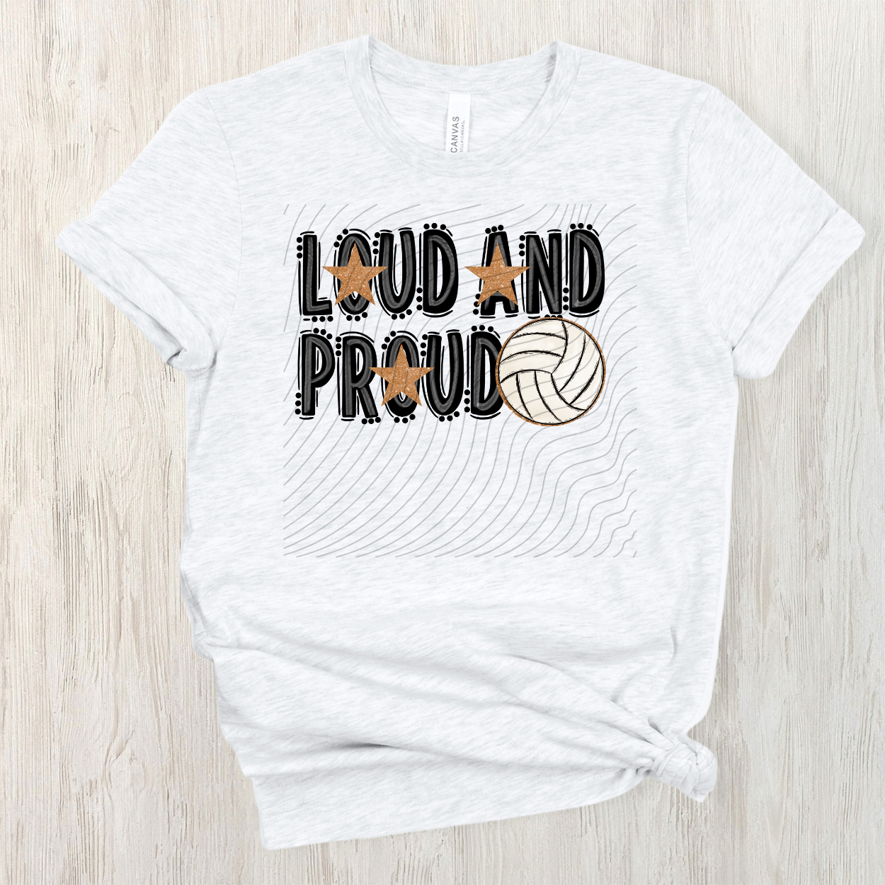 VOLLEYBALL LOUD AND PROUD, BLACK - DTF TRANSFER