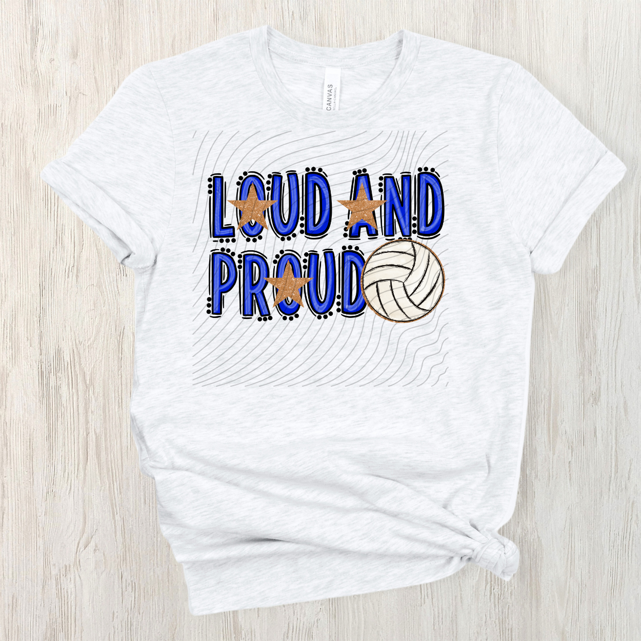 VOLLEYBALL LOUD AND PROUD, BLUE - DTF TRANSFER