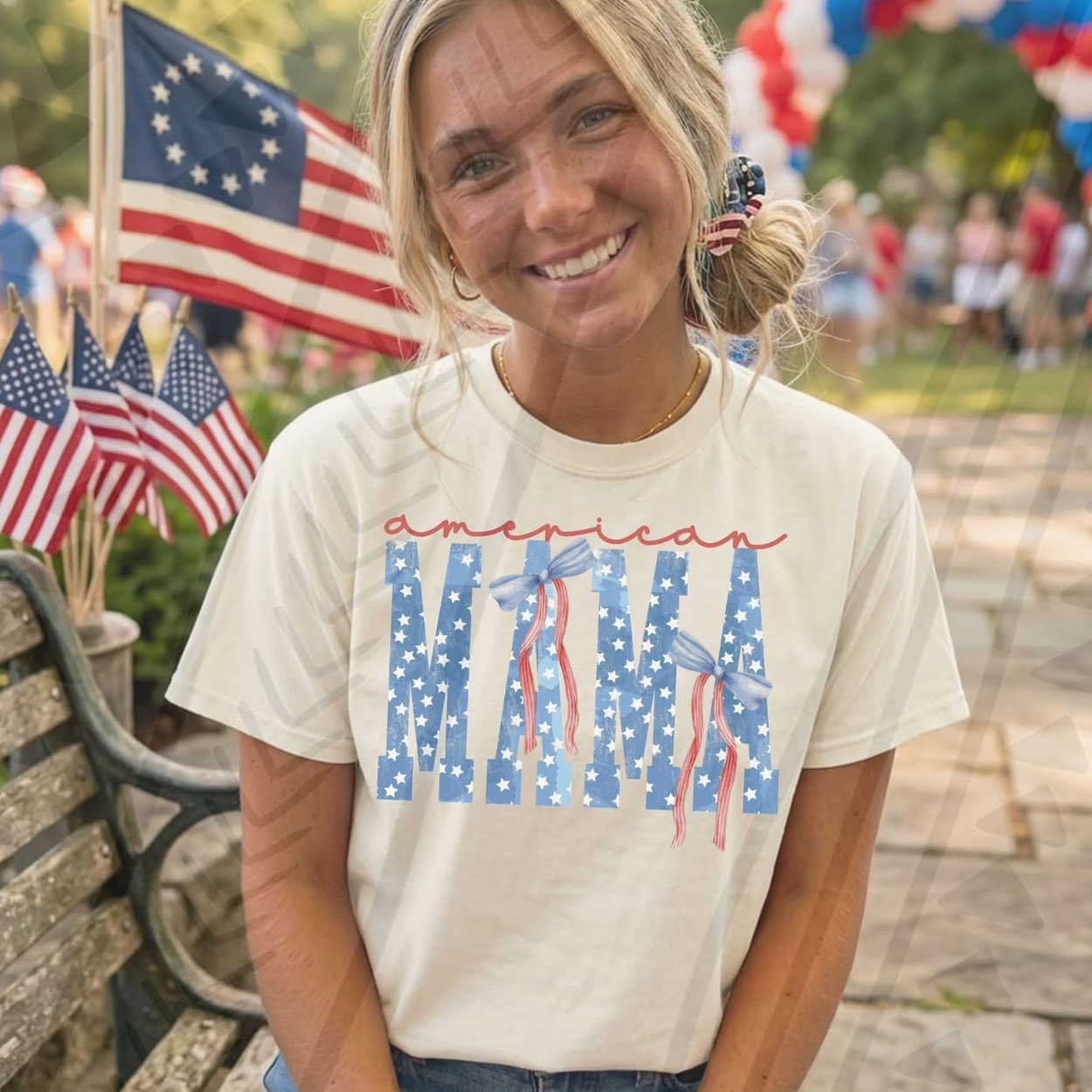 AMERICAN MAMA - DTF TRANSFER