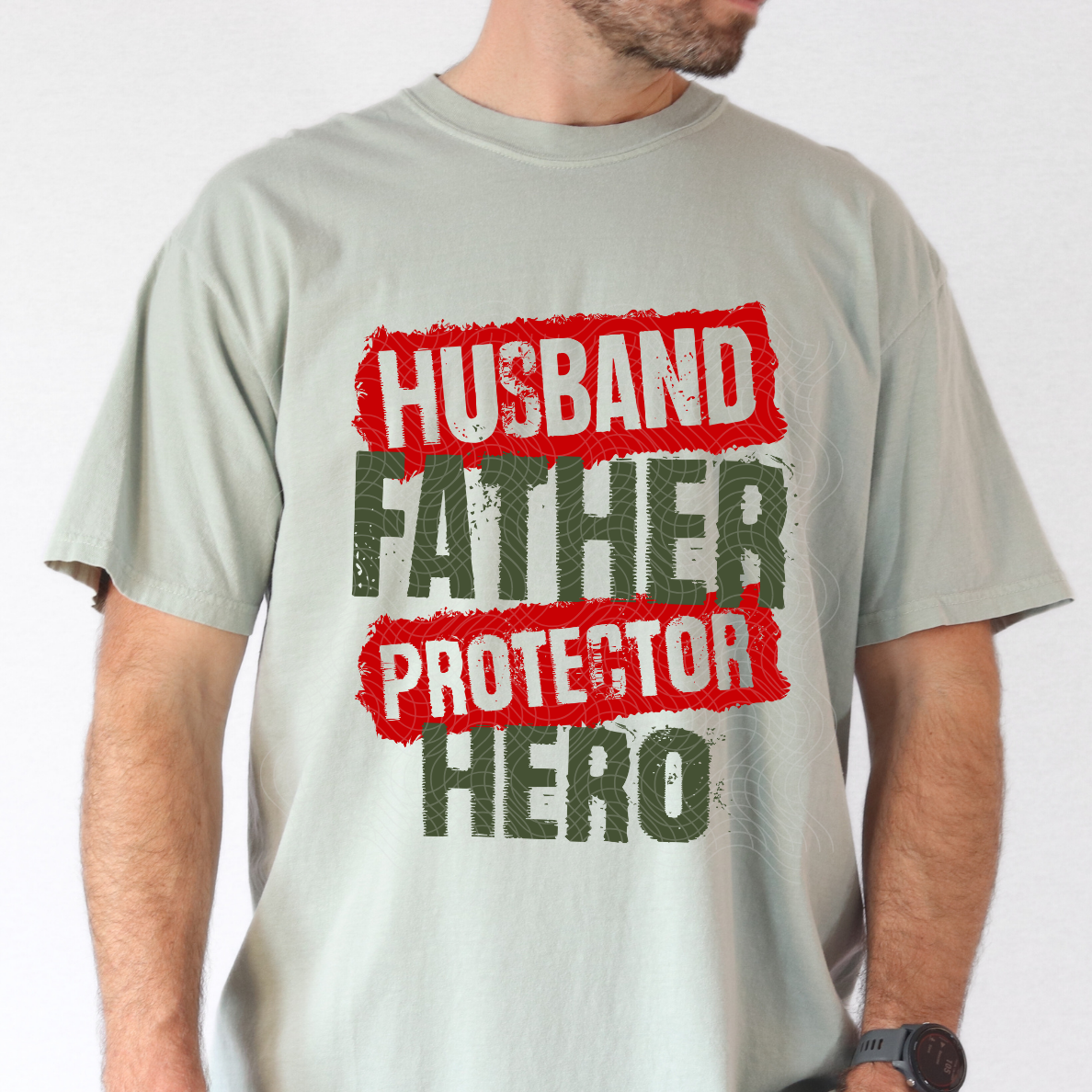 HUSBAND FATHER PROTECTOR HERO - DTF TRANSFER