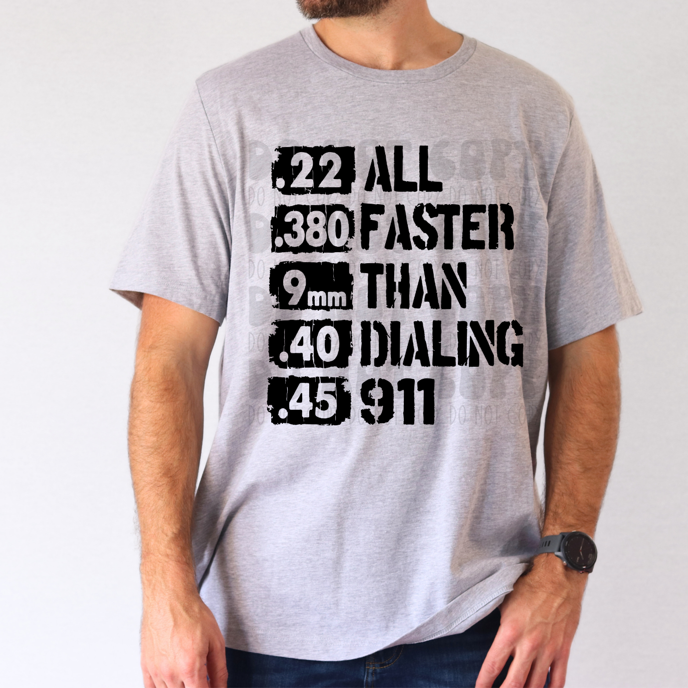 FASTER THAN DIALING 911 - DTF TRANSFER