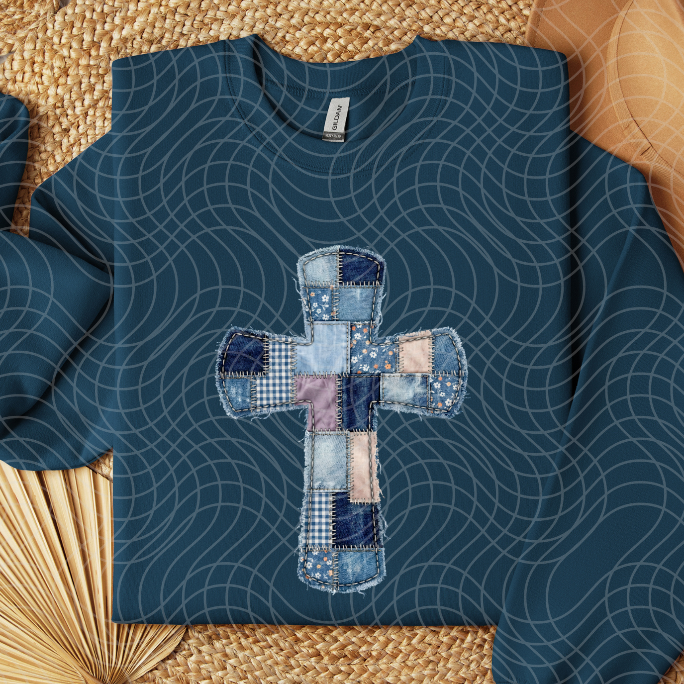 PATCHWORK CROSS - DTF TRANSFER