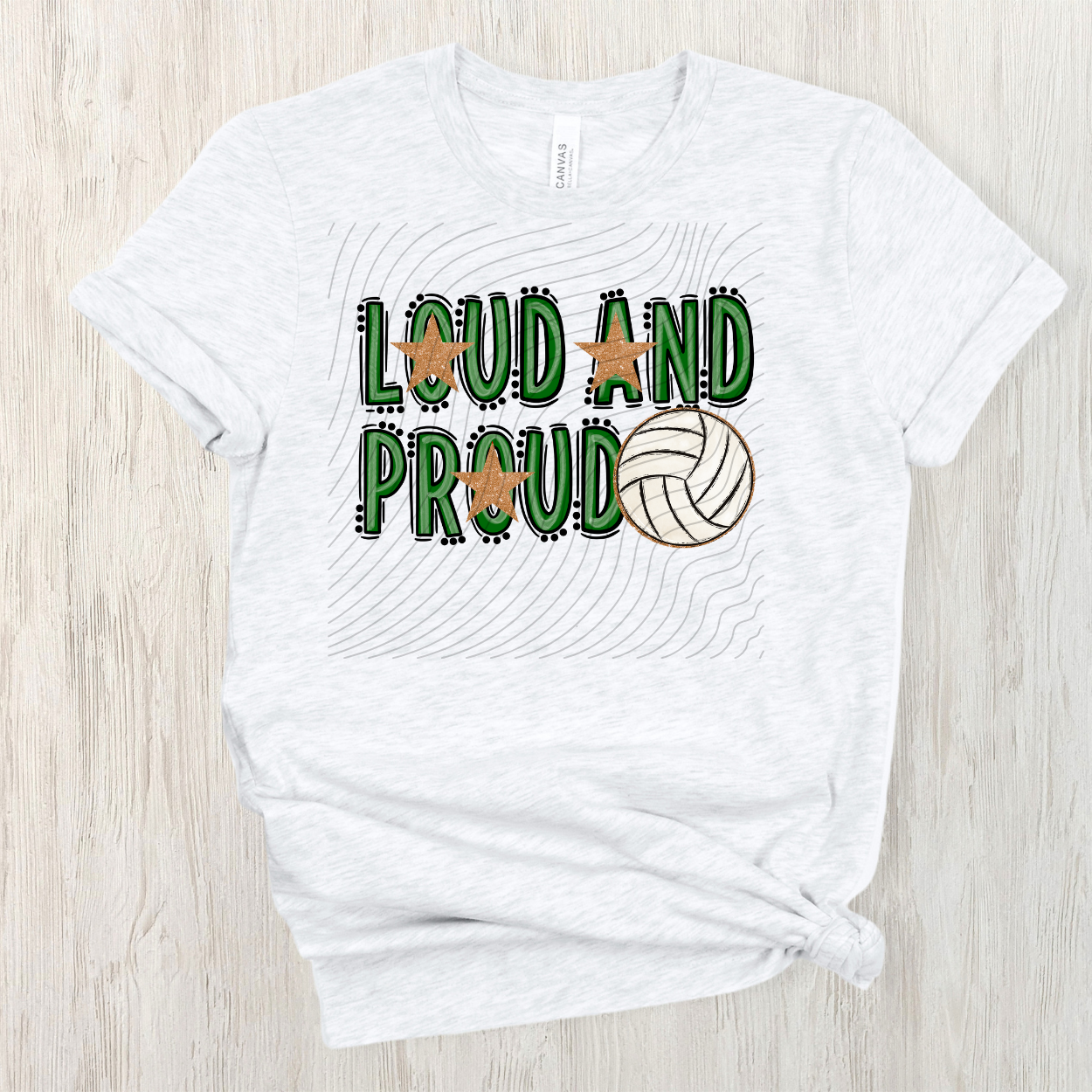 VOLLEYBALL LOUD AND PROUD, GREEN - DTF TRANSFER