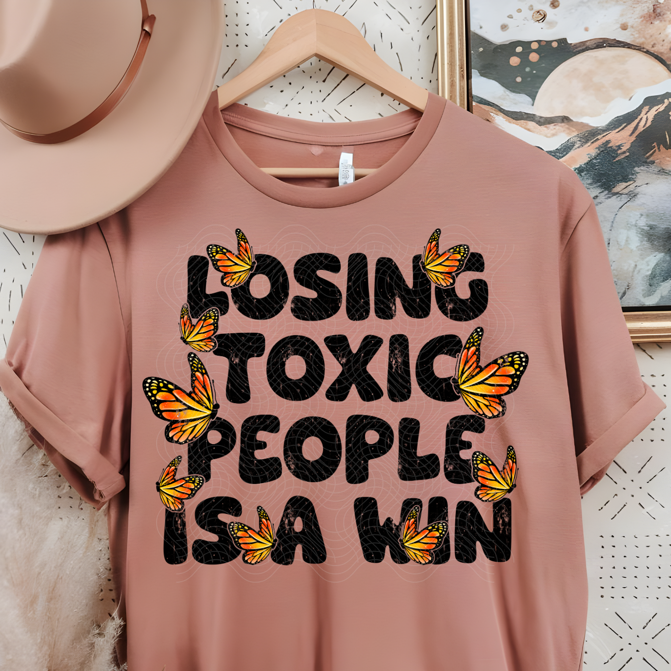 LOSING TOXIC PEOPLE DISTRESSED - DTF TRANSFER