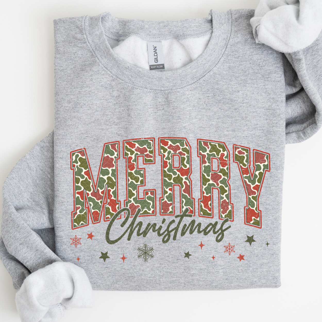 MERRY CHRISTMAS RED CAMO - DTF TRANSFER