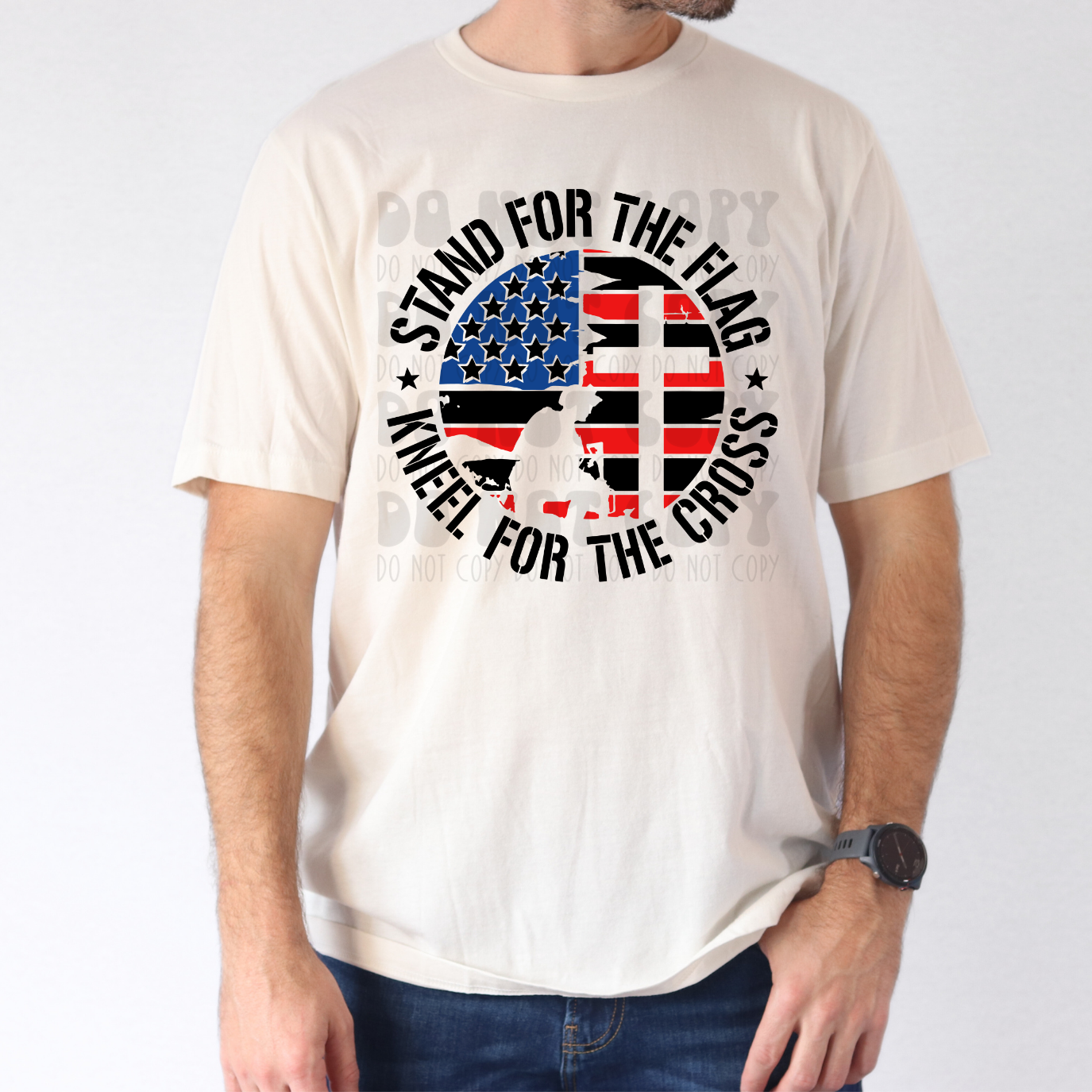 STAND FOR THE FLAG BLK - DTF TRANSFER