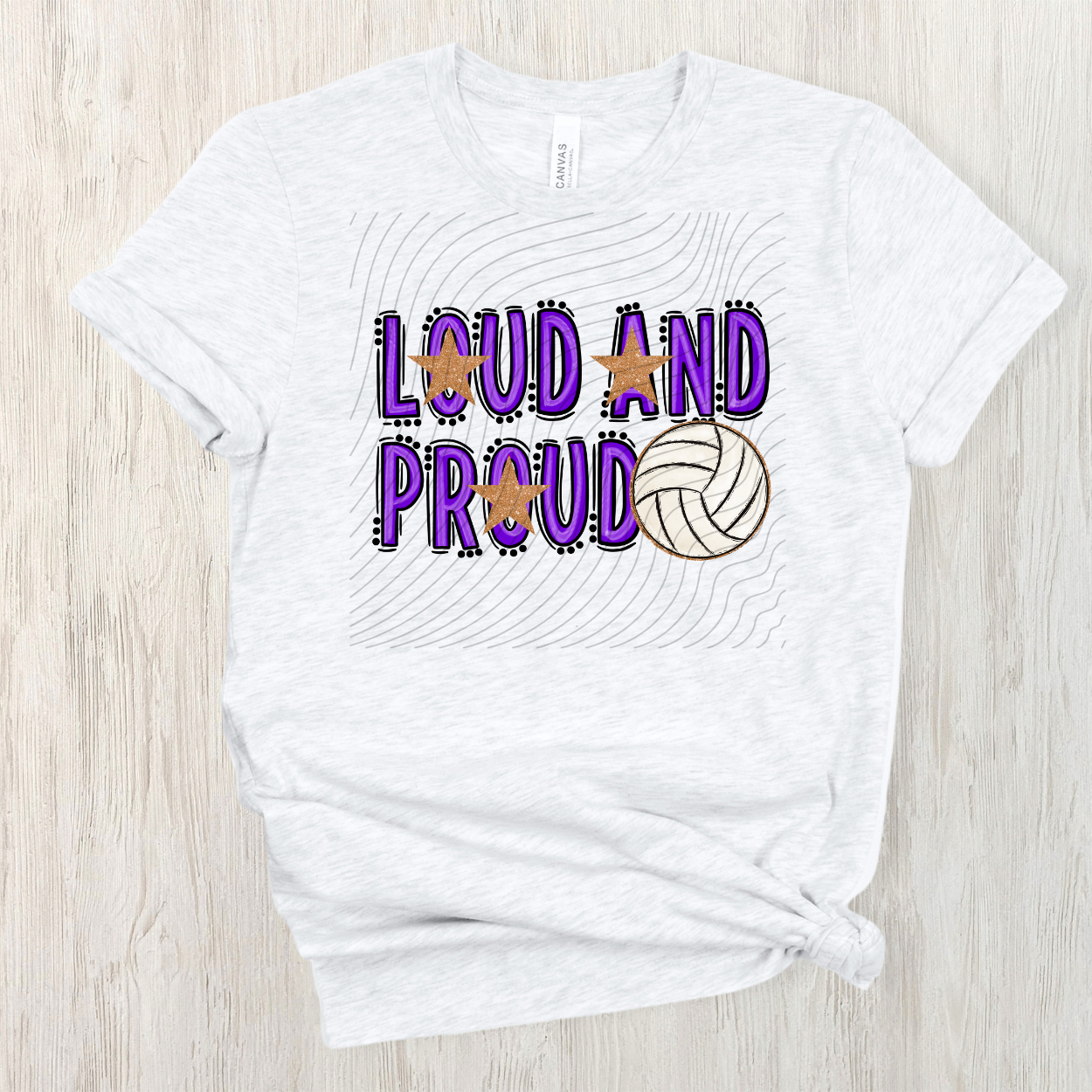 VOLLEYBALL LOUD AND PROUD, PURPLE - DTF TRANSFER