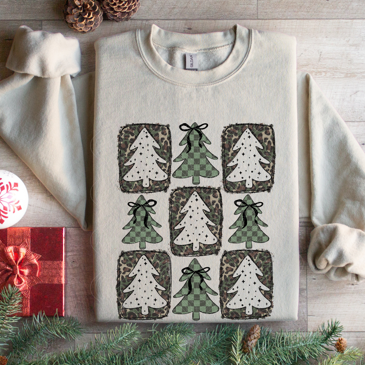 TREE GRID CAMO - DTF TRANSFER