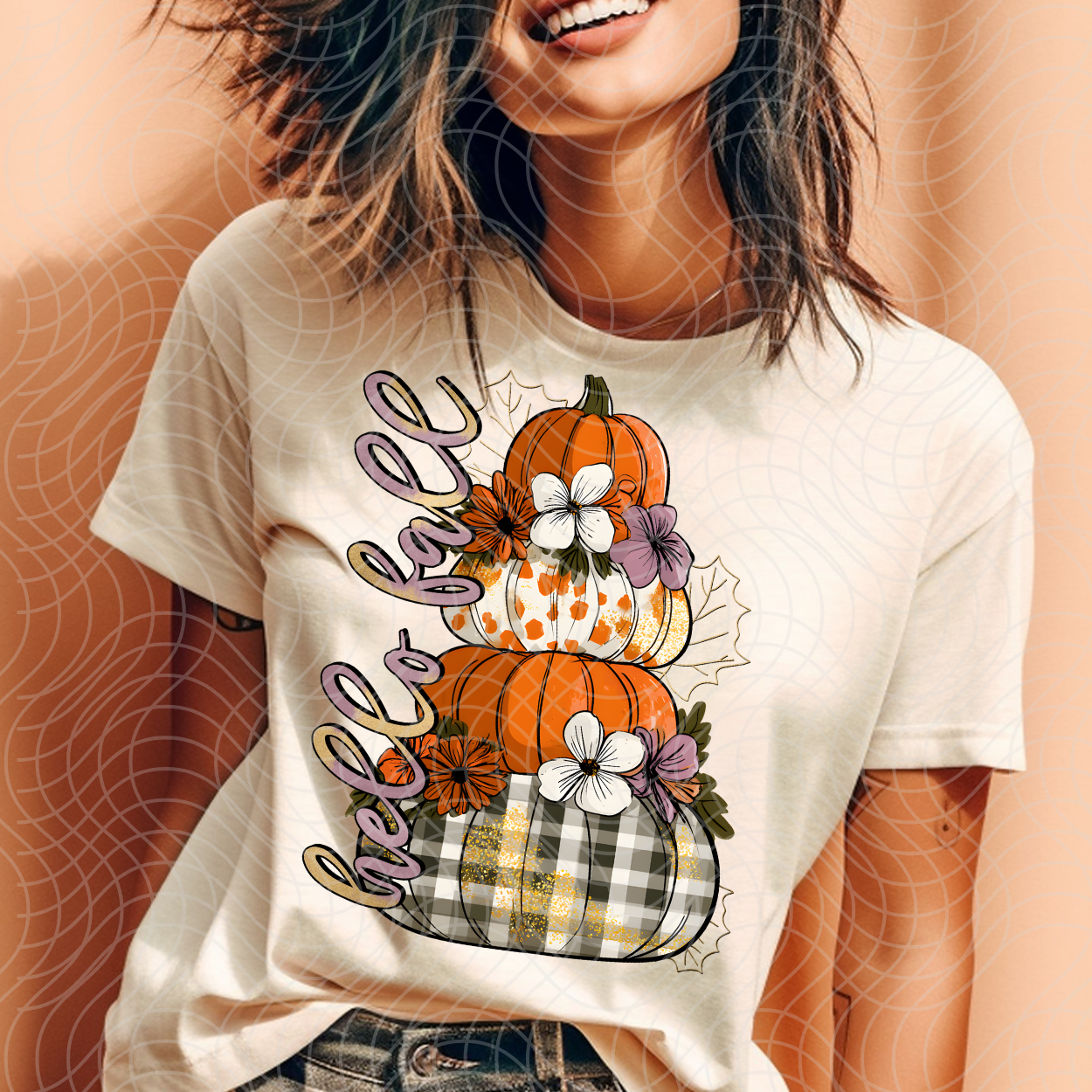 HELLO FALL/ PUMPKINS - DTF TRANSFER