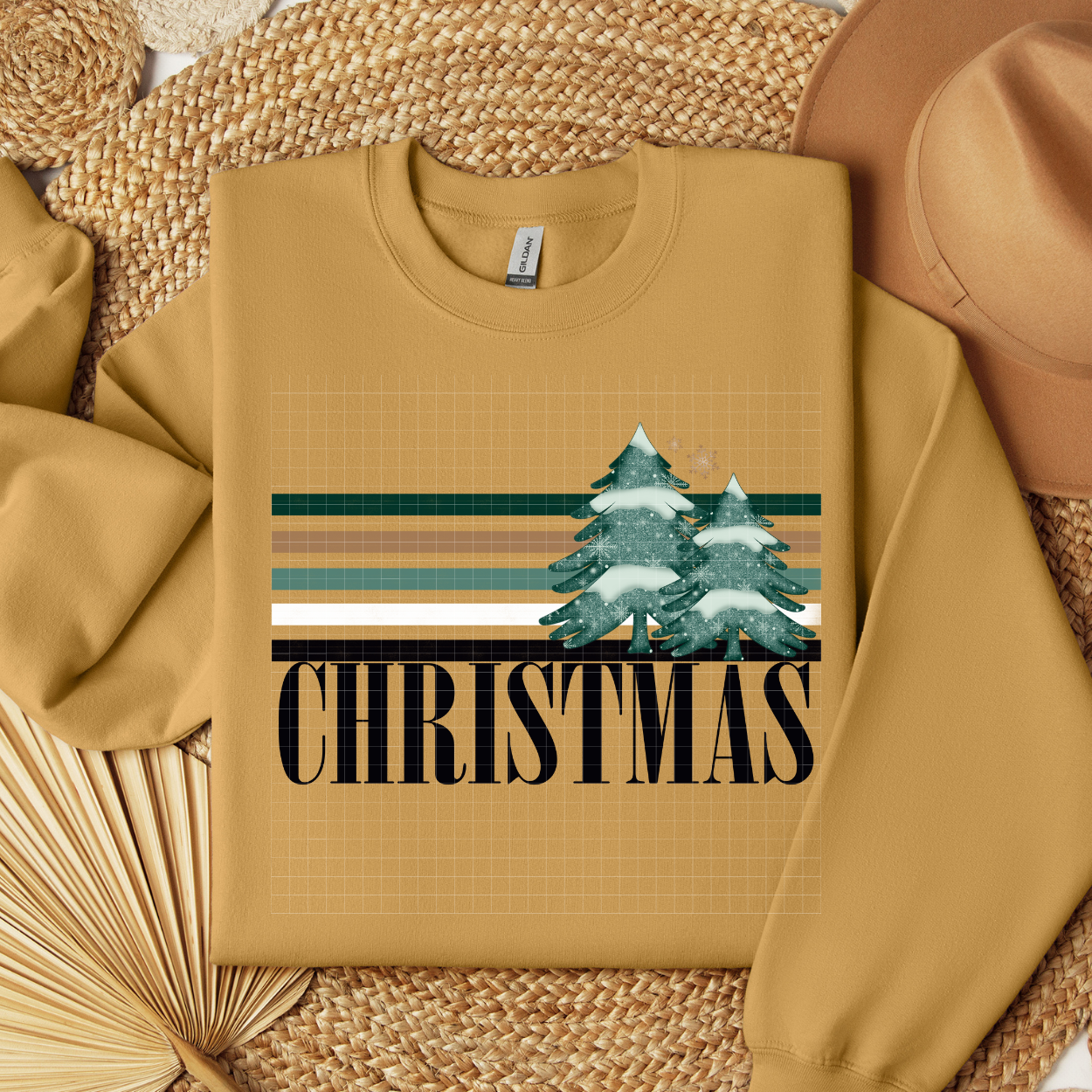 CHRISTMAS RETRO STRIPE - DTF TRANSFER