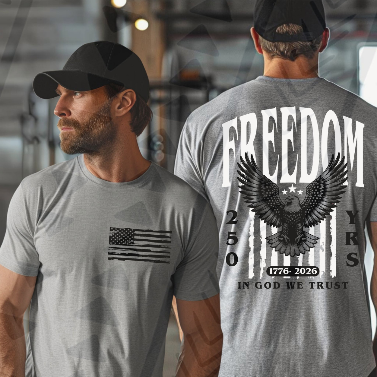 FREEDOM 250 YRS W/ POCKET - DTF TRANSFER