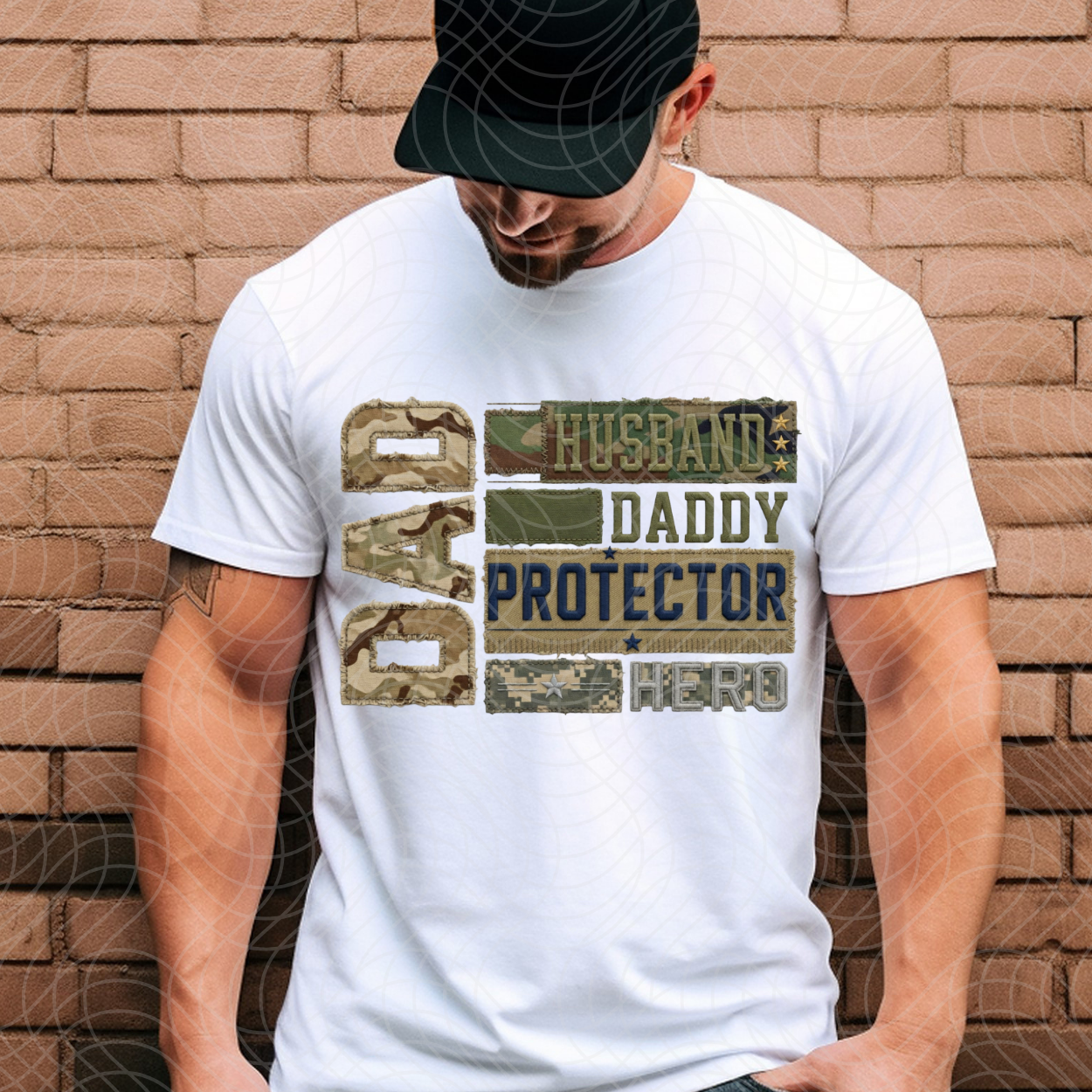 DAD - HUSBAND, DADDY, PROTECTOR, HERO - DTF TRANSFER