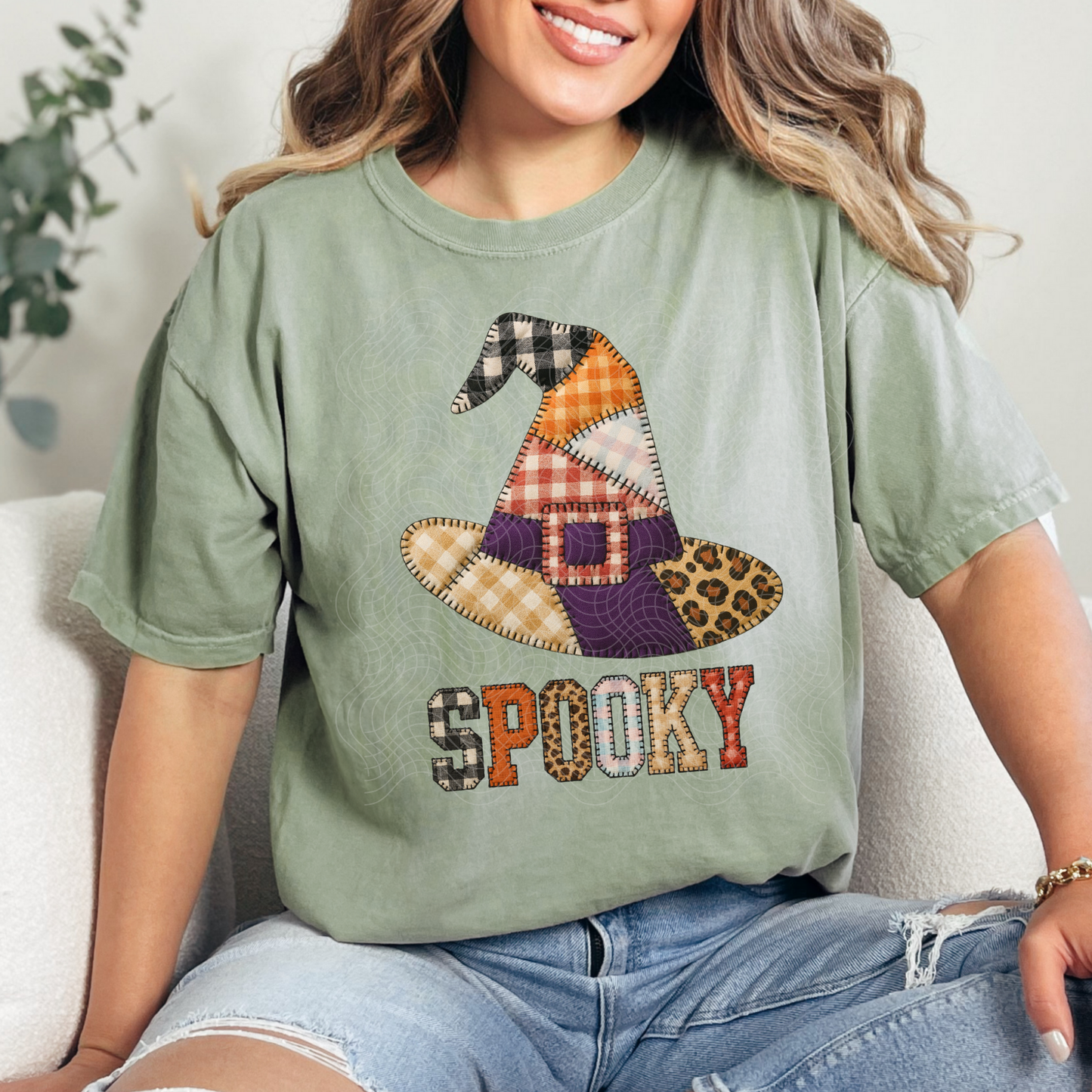 SPOOKY PATCHWORK HAT - DTF TRANSFER