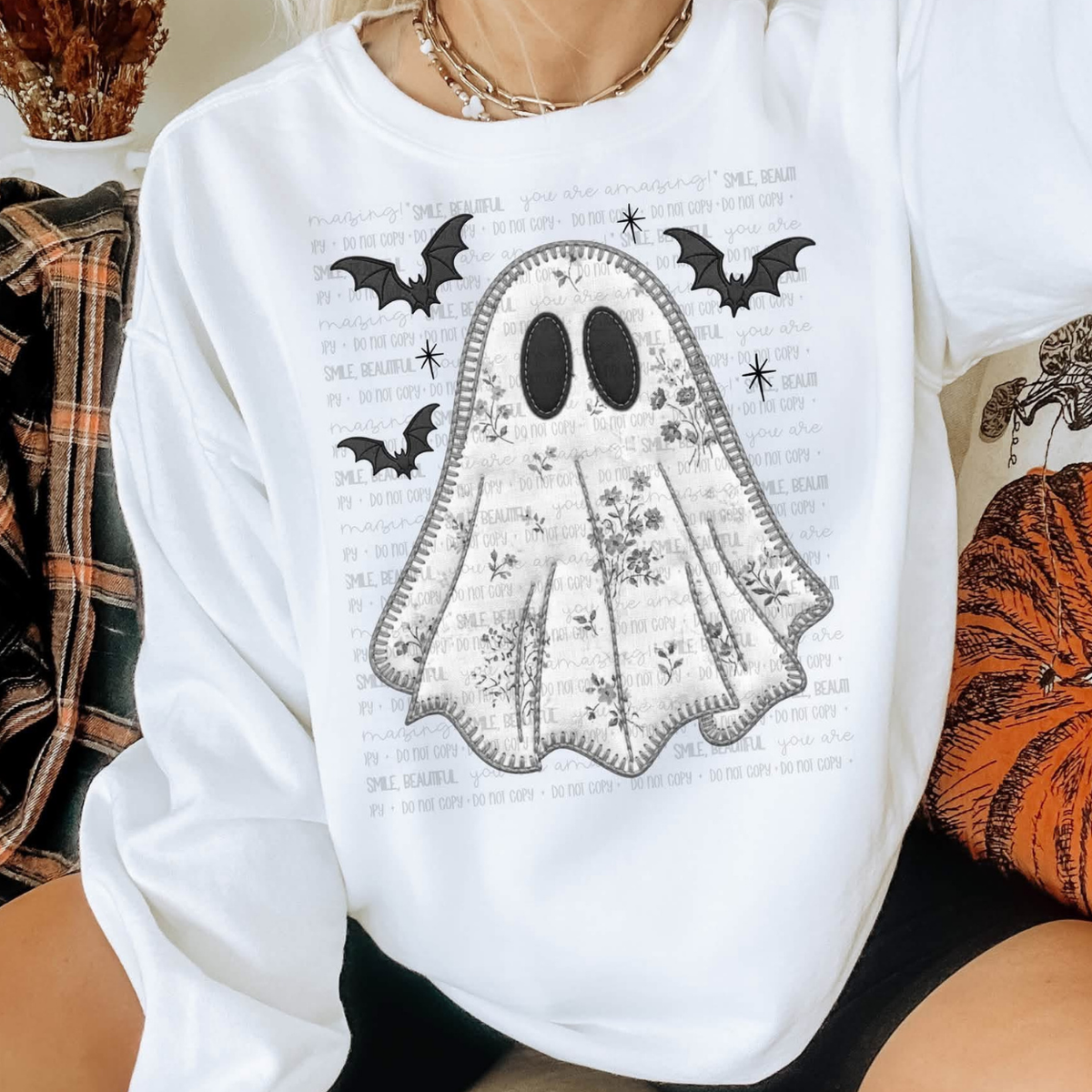 FAUX STITCHED GHOST - DTF TRANSFER