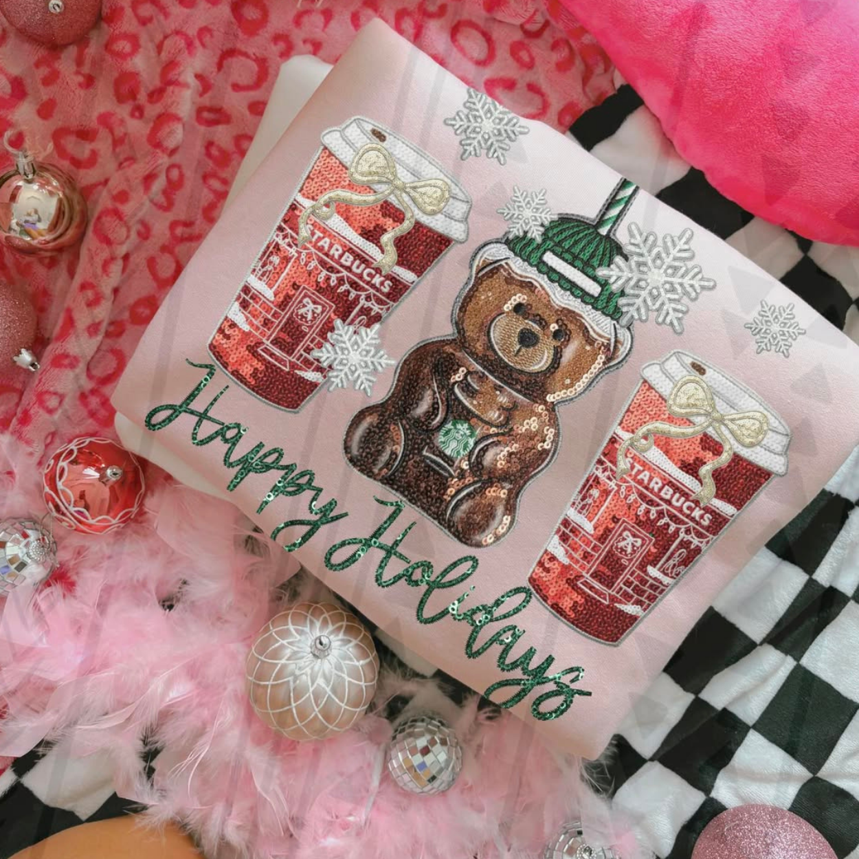 HAPPY HOLIDAYS COFFEE - DTF TRANSFER