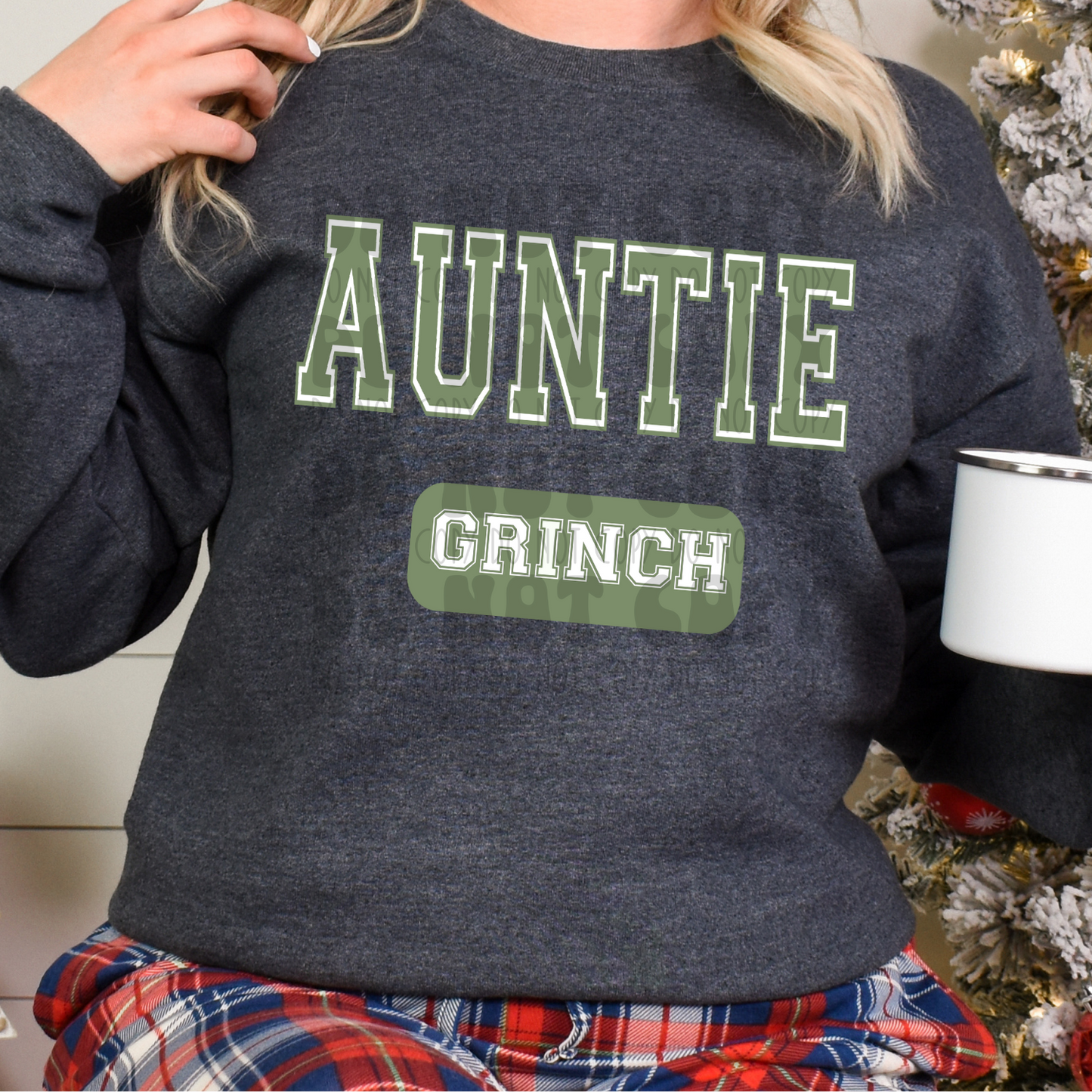 AUNTIE GRINCH VARSITY GREEN - DTF TRANSFER