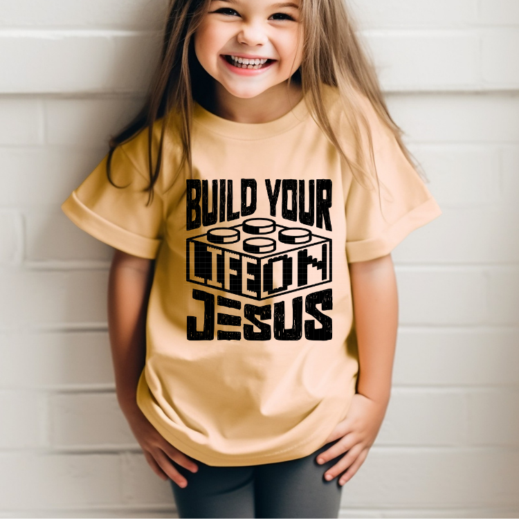 BUILD YOUR LIFE ON JESUS BLK - DTF TRANSFER