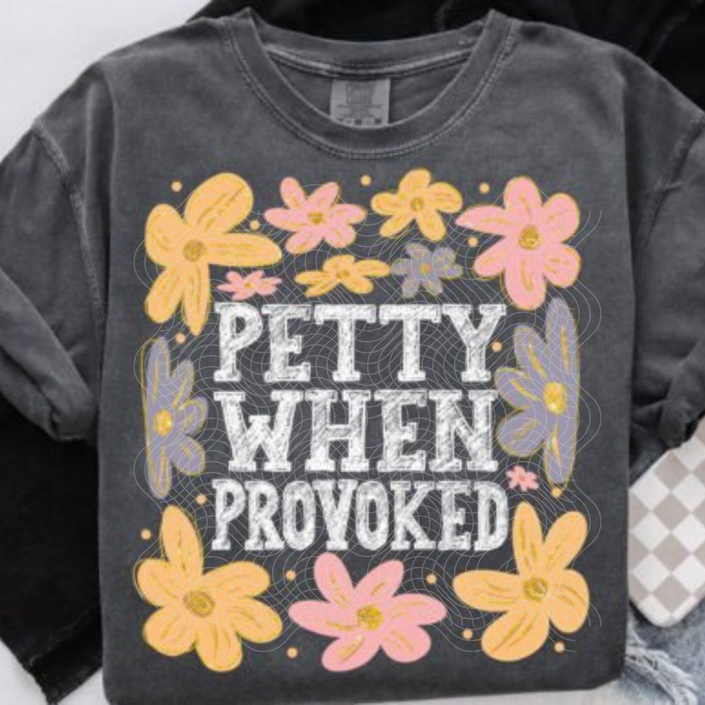 PETTY WHEN PROVOKED WHITE - DTF TRANSFER