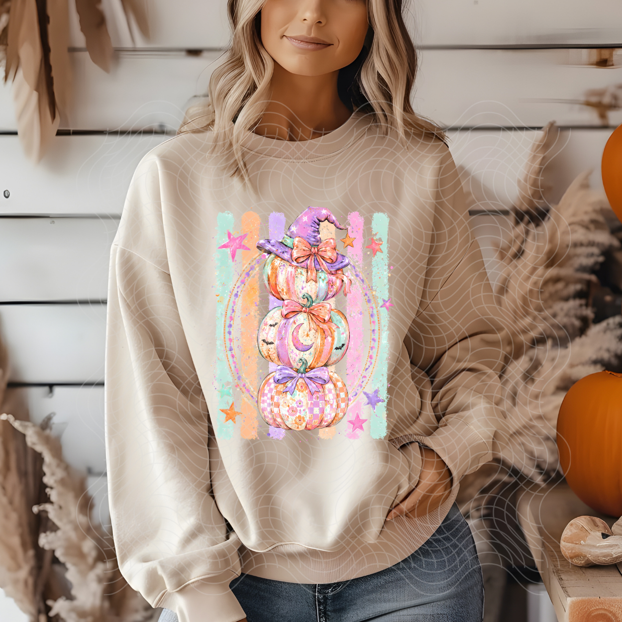 STACKED PUMPKINS PASTEL - DTF TRANSFER