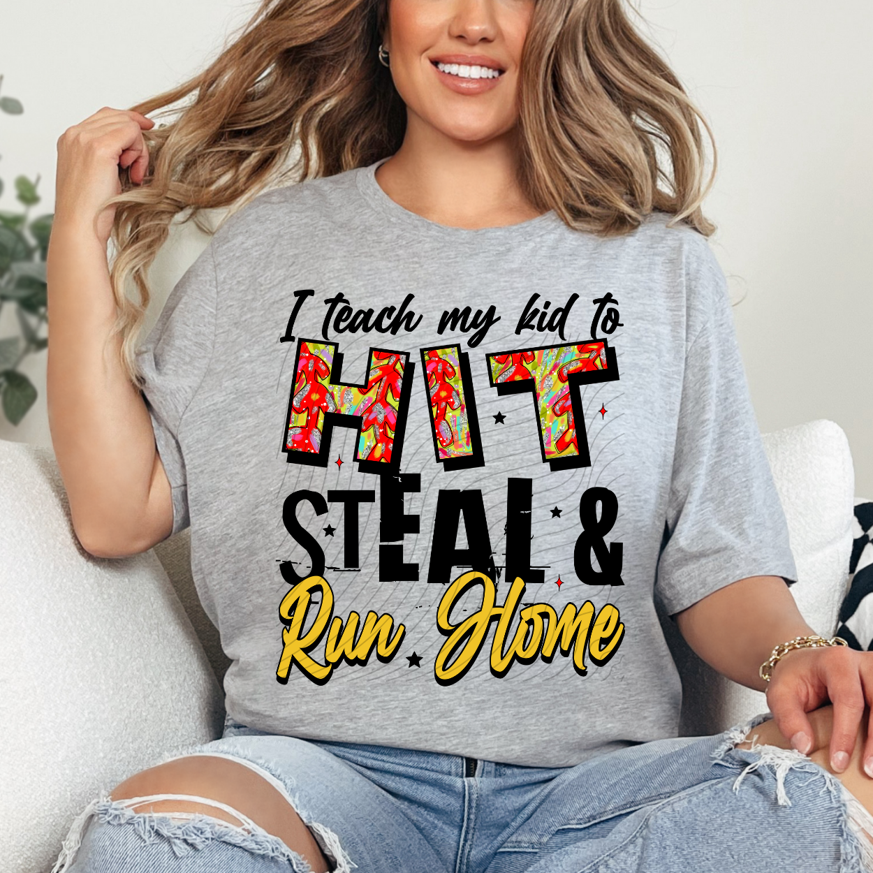 HIT STEAL AND RUN HOME SOFTBALL - DTF TRANSFER