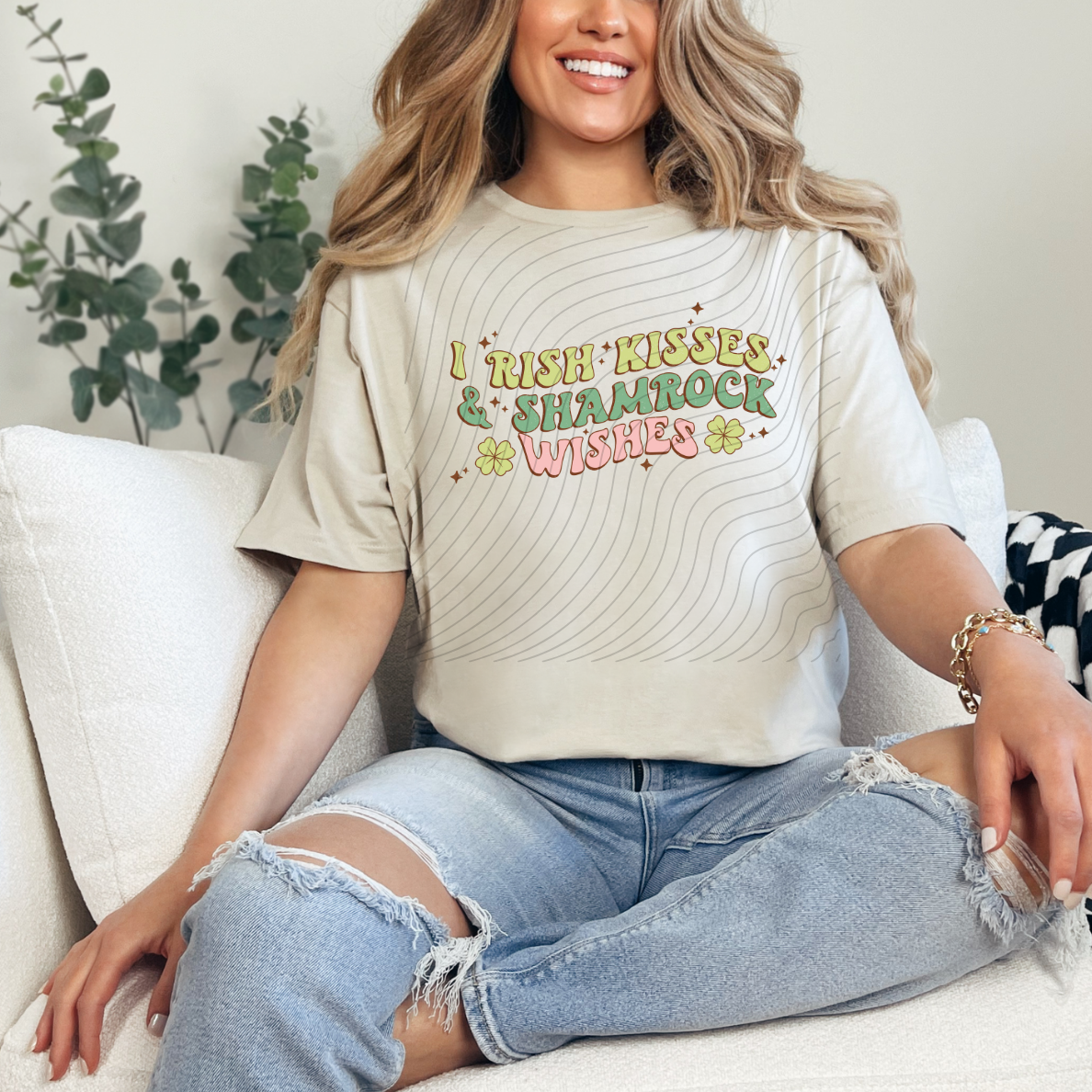 IRISH KISSES SHAMROCK WISHES - DTF TRANSFER