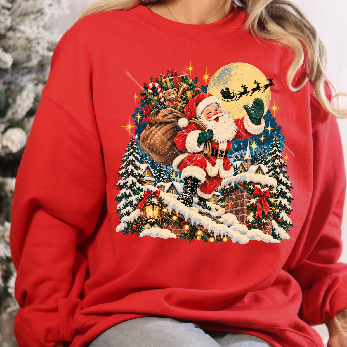 VINTAGE SANTA ROOFTOP - DTF TRANSFER