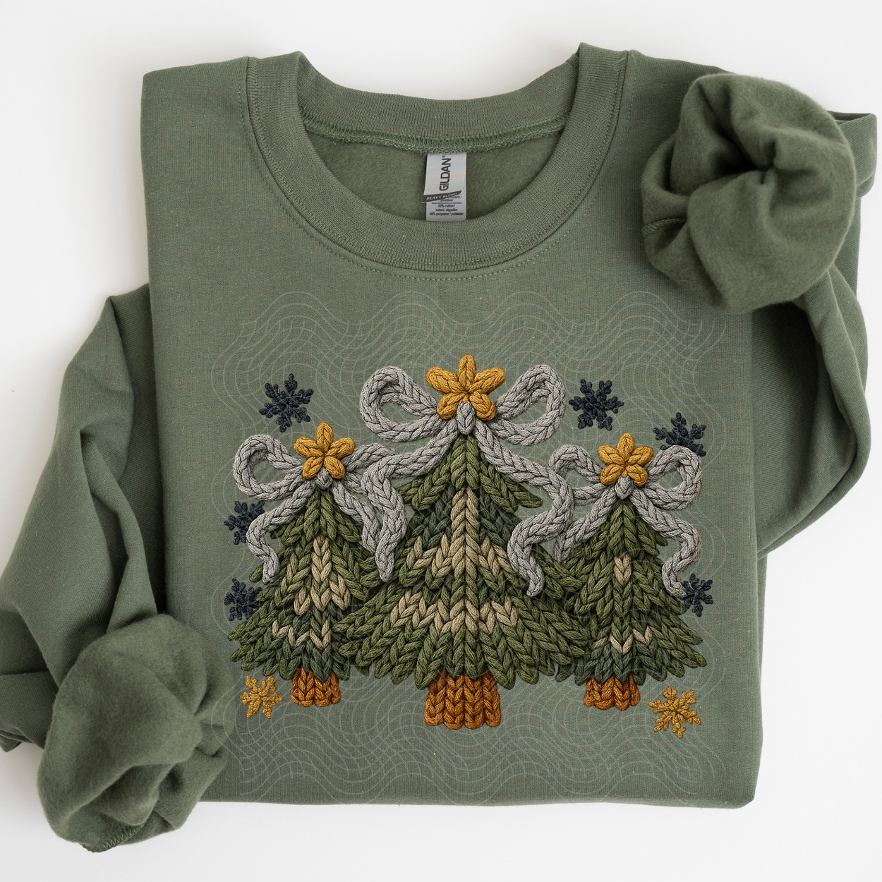 GREEN FAUX YARN TREES - DTF TRANSFER