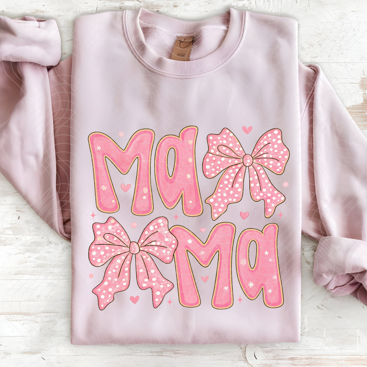 MAMA PINK BOWS - DTF TRANSFER